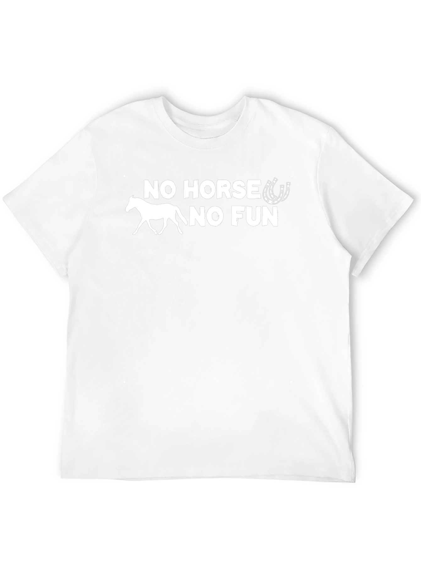 No Horse No Fun Black Graphic Tee