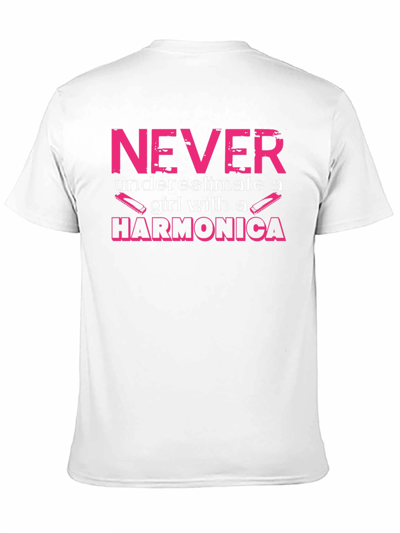 Harmonica Girl T-Shirt - Never Underestimate