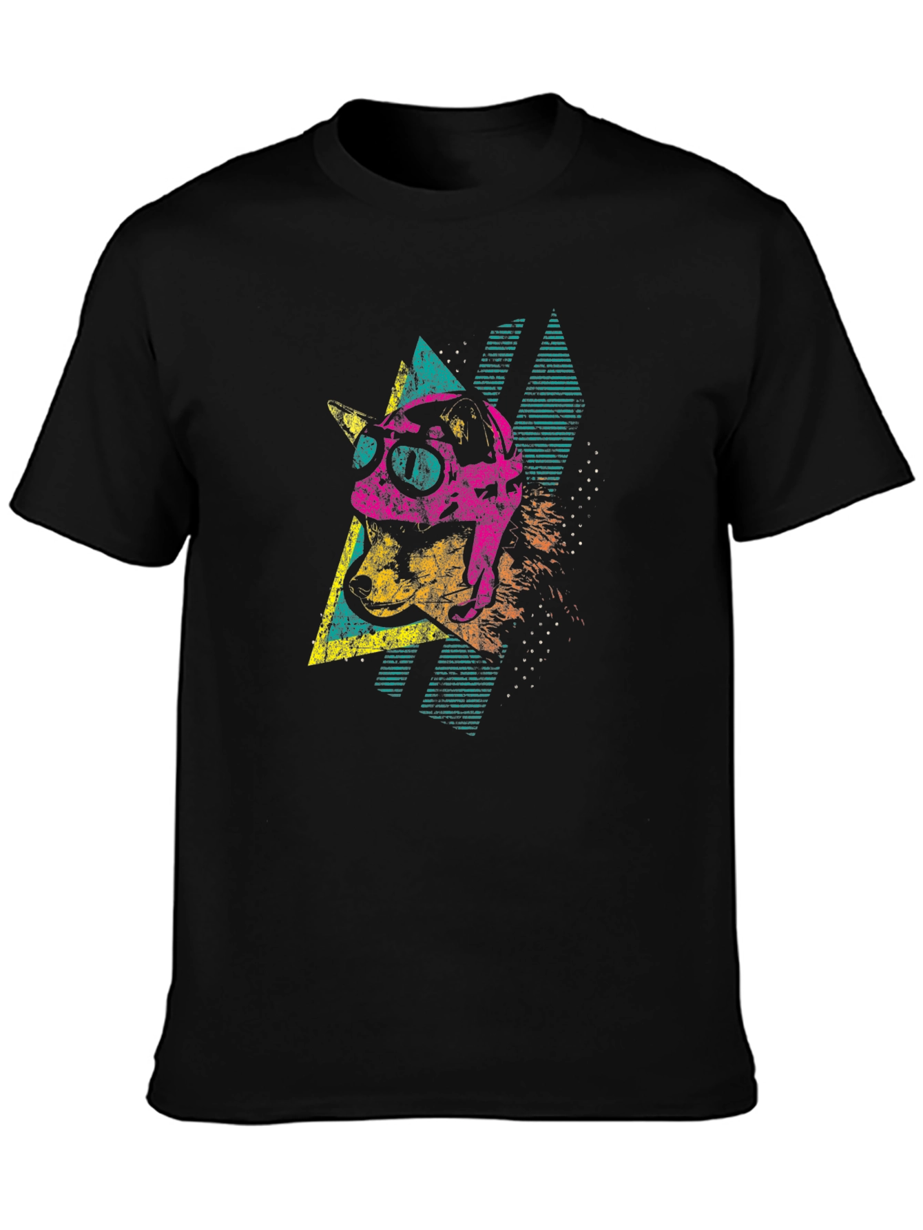 Retro Dog Tee - 80s Style Graphic T-Shirt