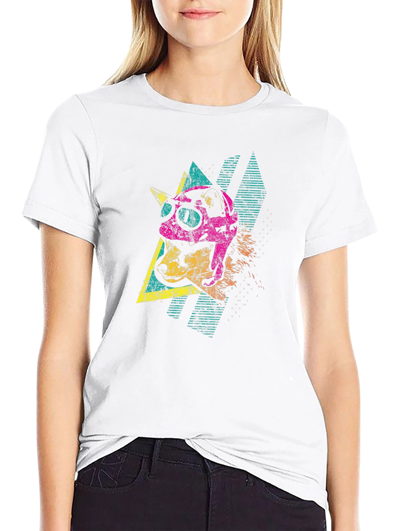 Retro Dog Tee - 80s Style Graphic T-Shirt