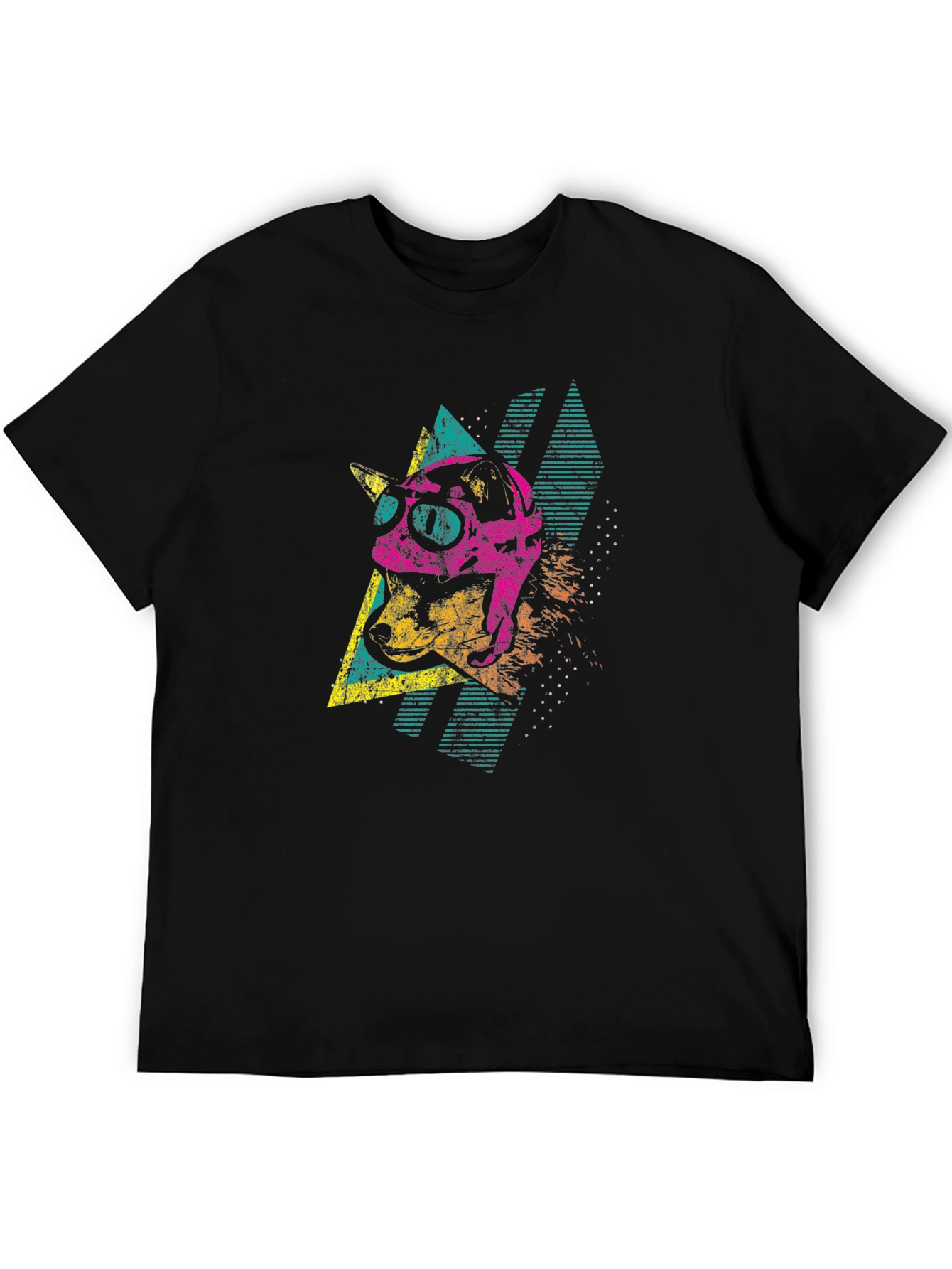 Retro Dog Tee - 80s Style Graphic T-Shirt