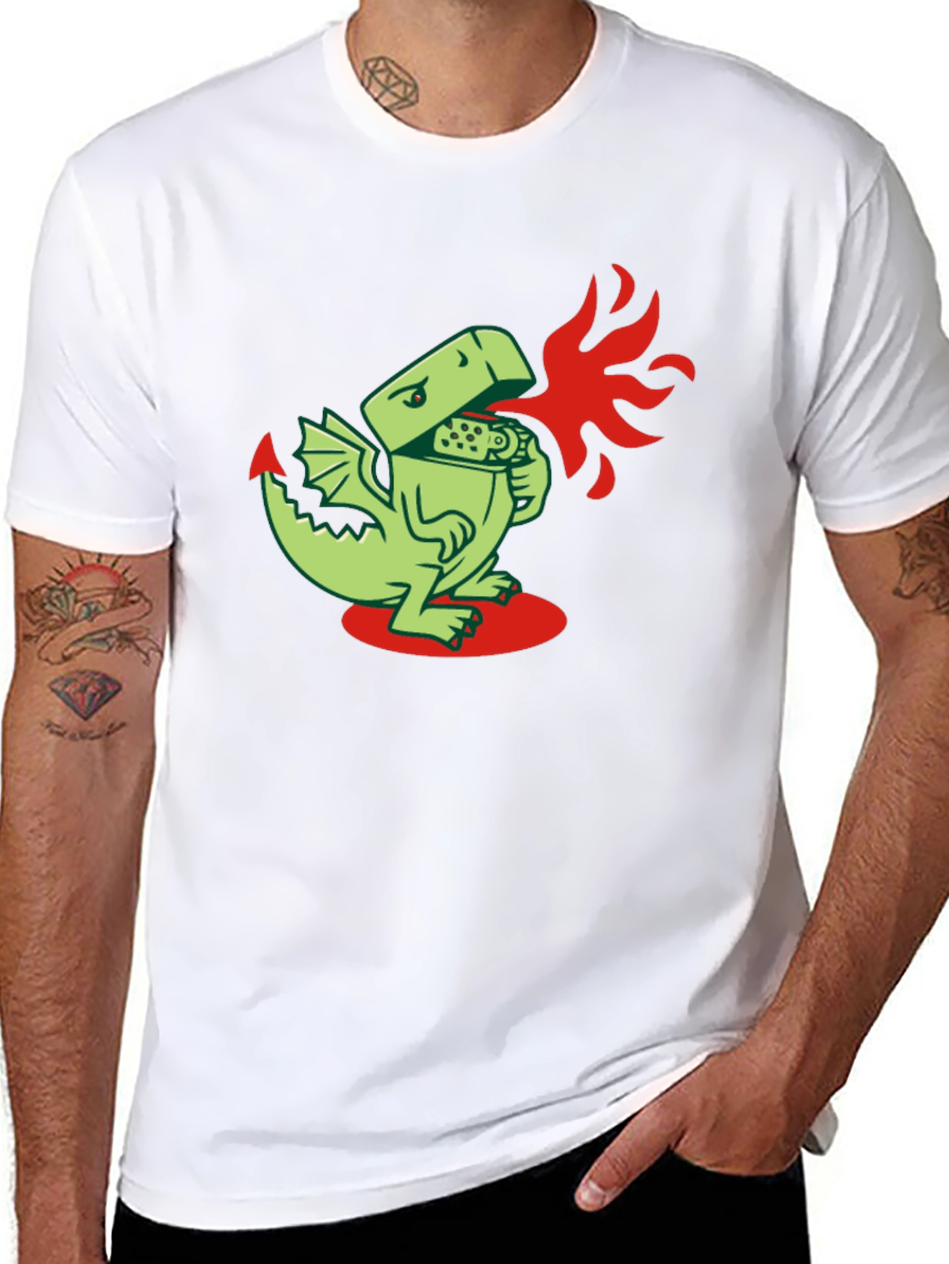 Dragon Lighter Graphic Tee - Unique Design