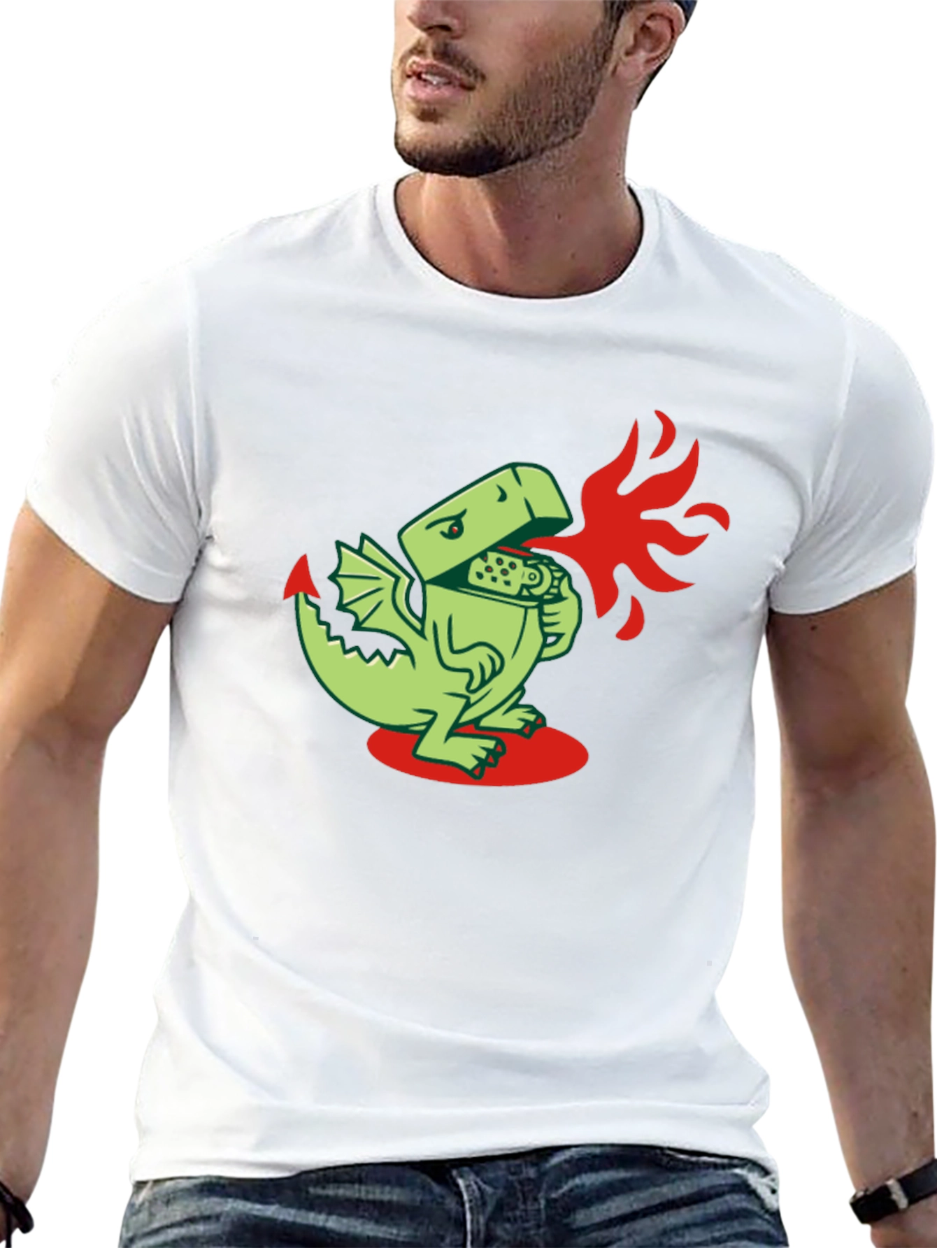 Dragon Lighter Graphic Tee - Unique Design