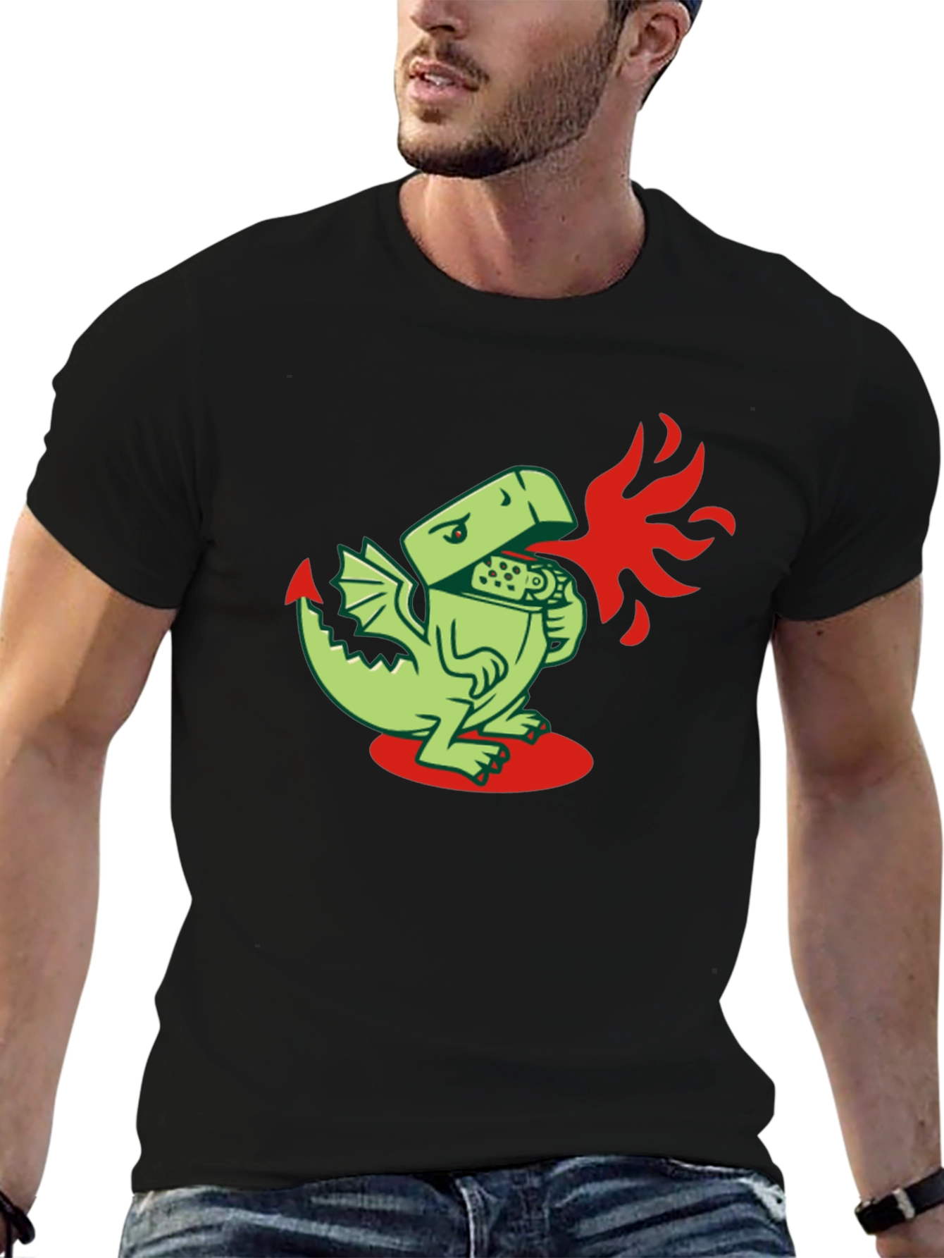 Dragon Lighter Graphic Tee - Unique Design
