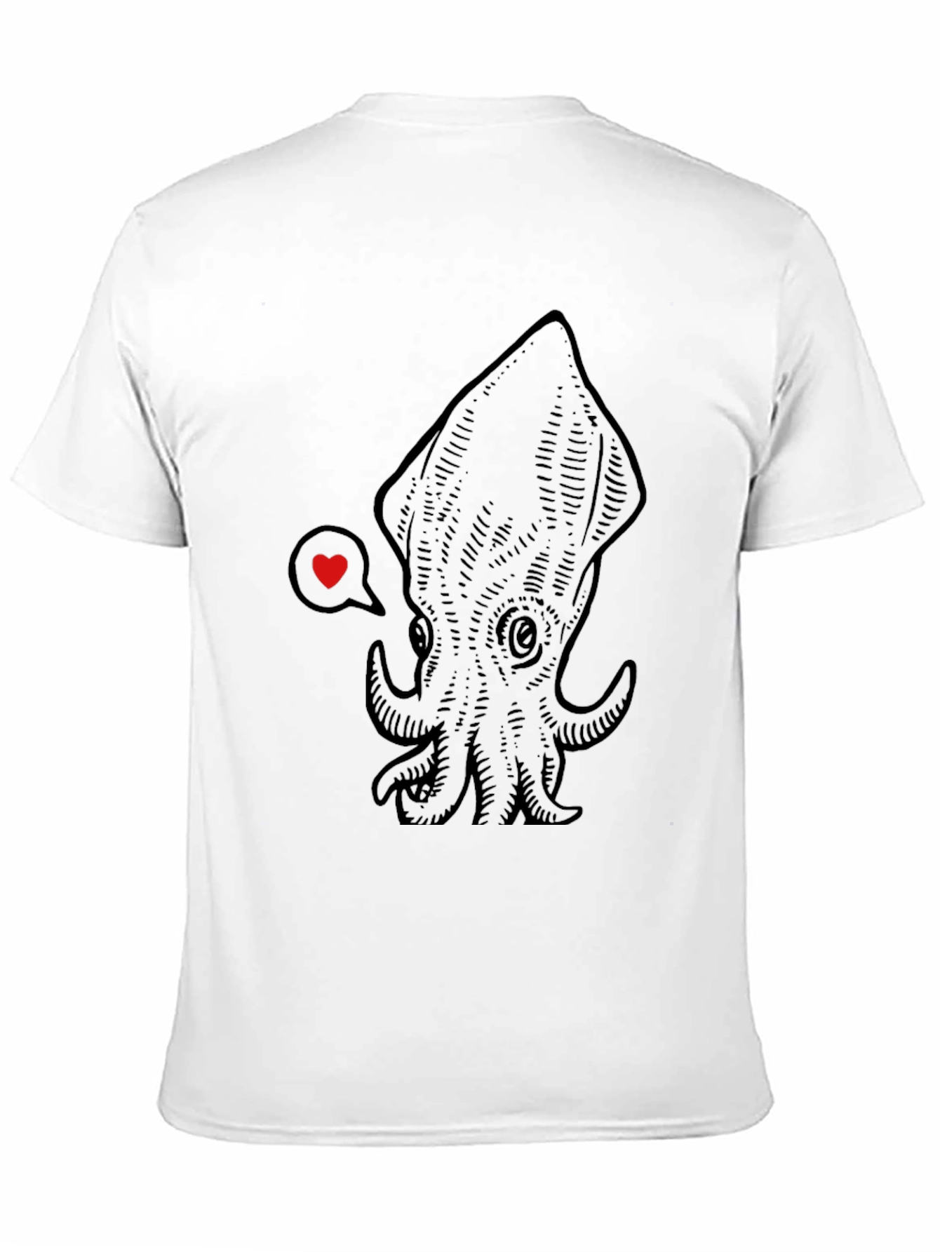 Squid Love Graphic Tee - Unisex Black T-Shirt