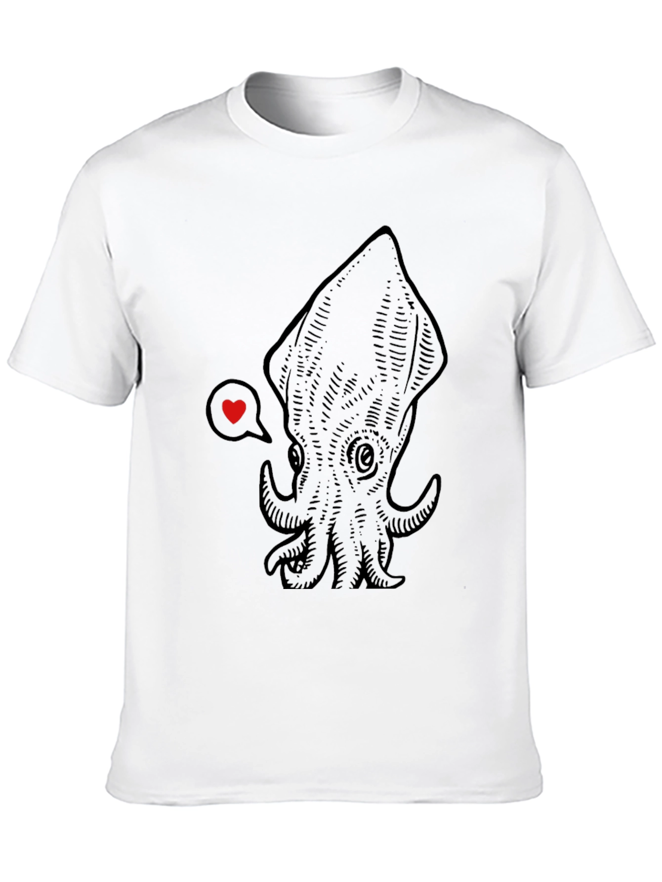 Squid Love Graphic Tee - Unisex Black T-Shirt