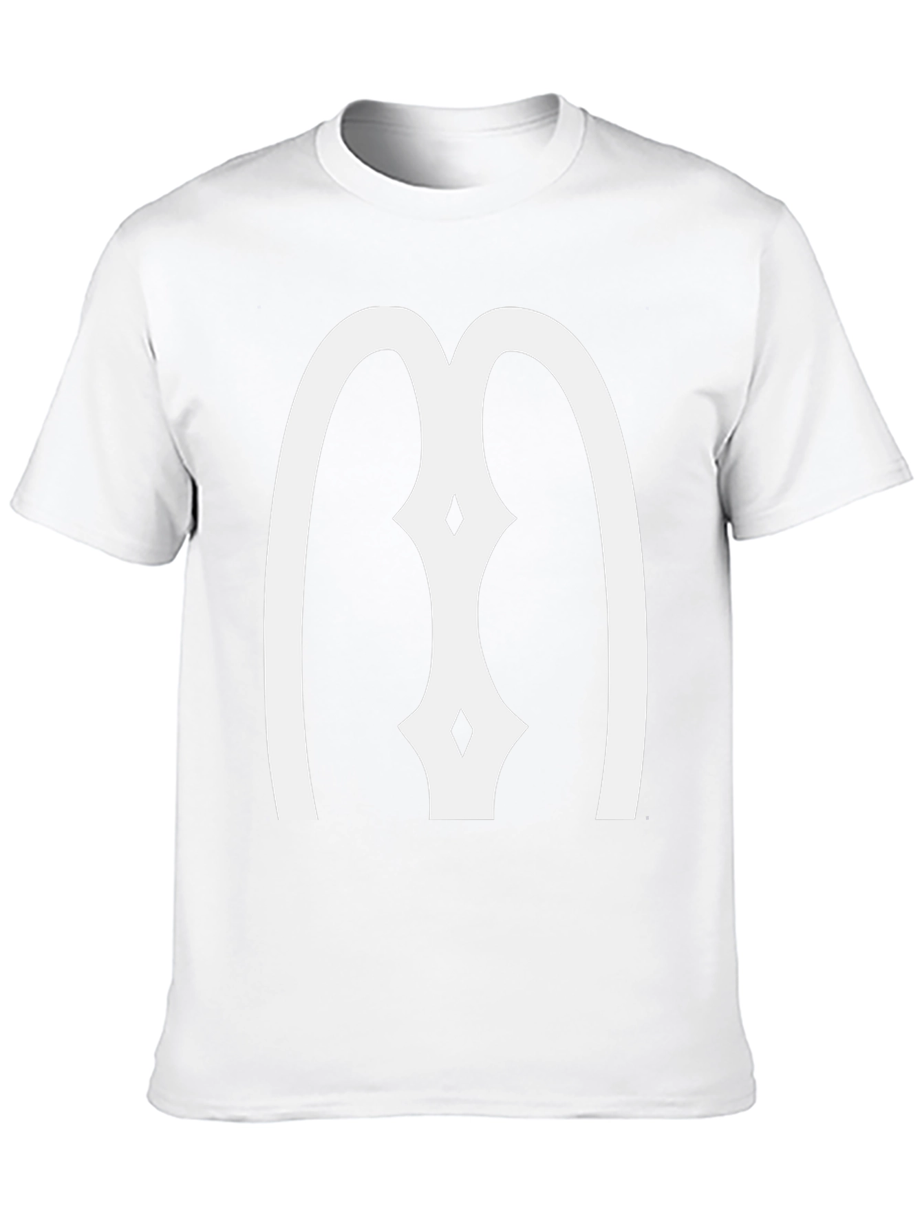 Unique White Symbol Black T-Shirt