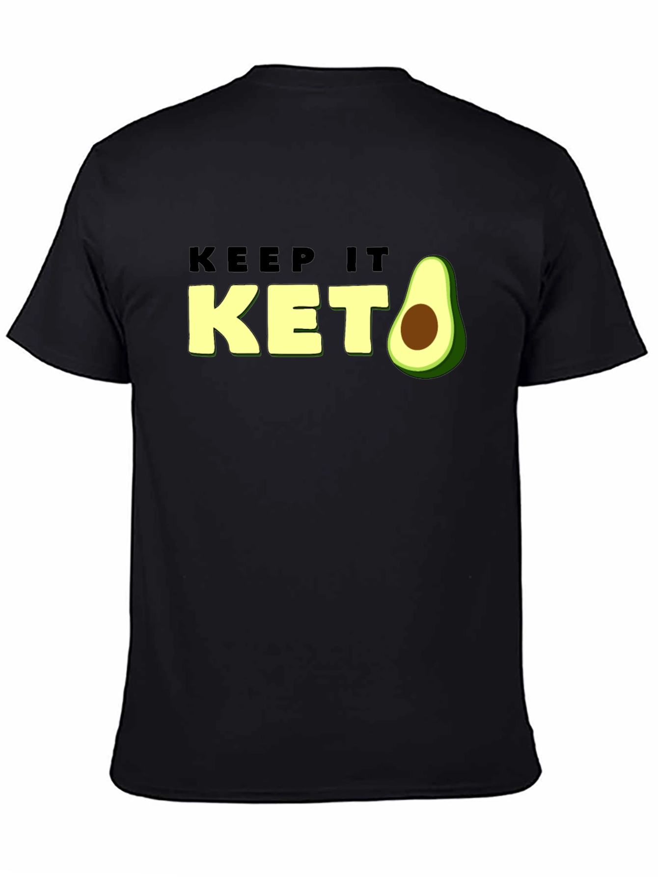 Keep It Keto Avocado T-Shirt - Black