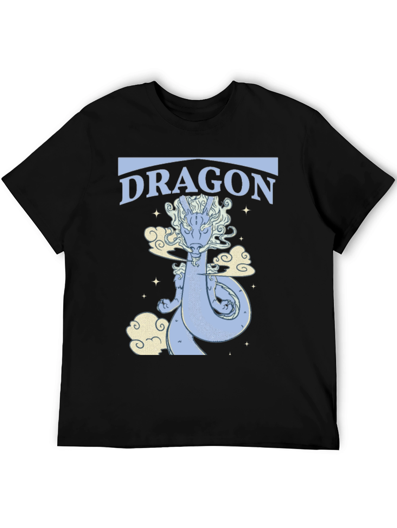 Dragon Graphic Print Black Tee
