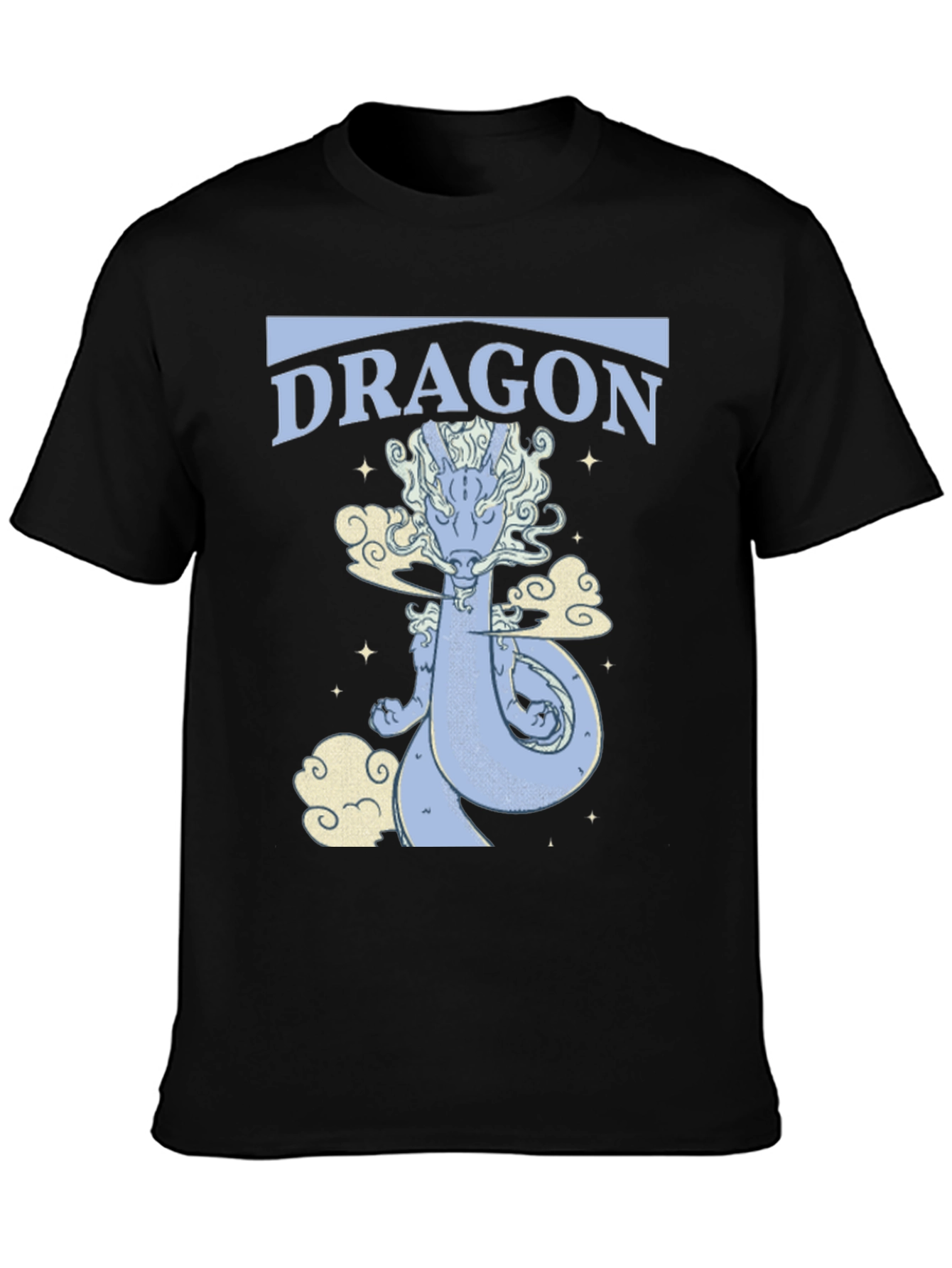 Dragon Graphic Print Black Tee