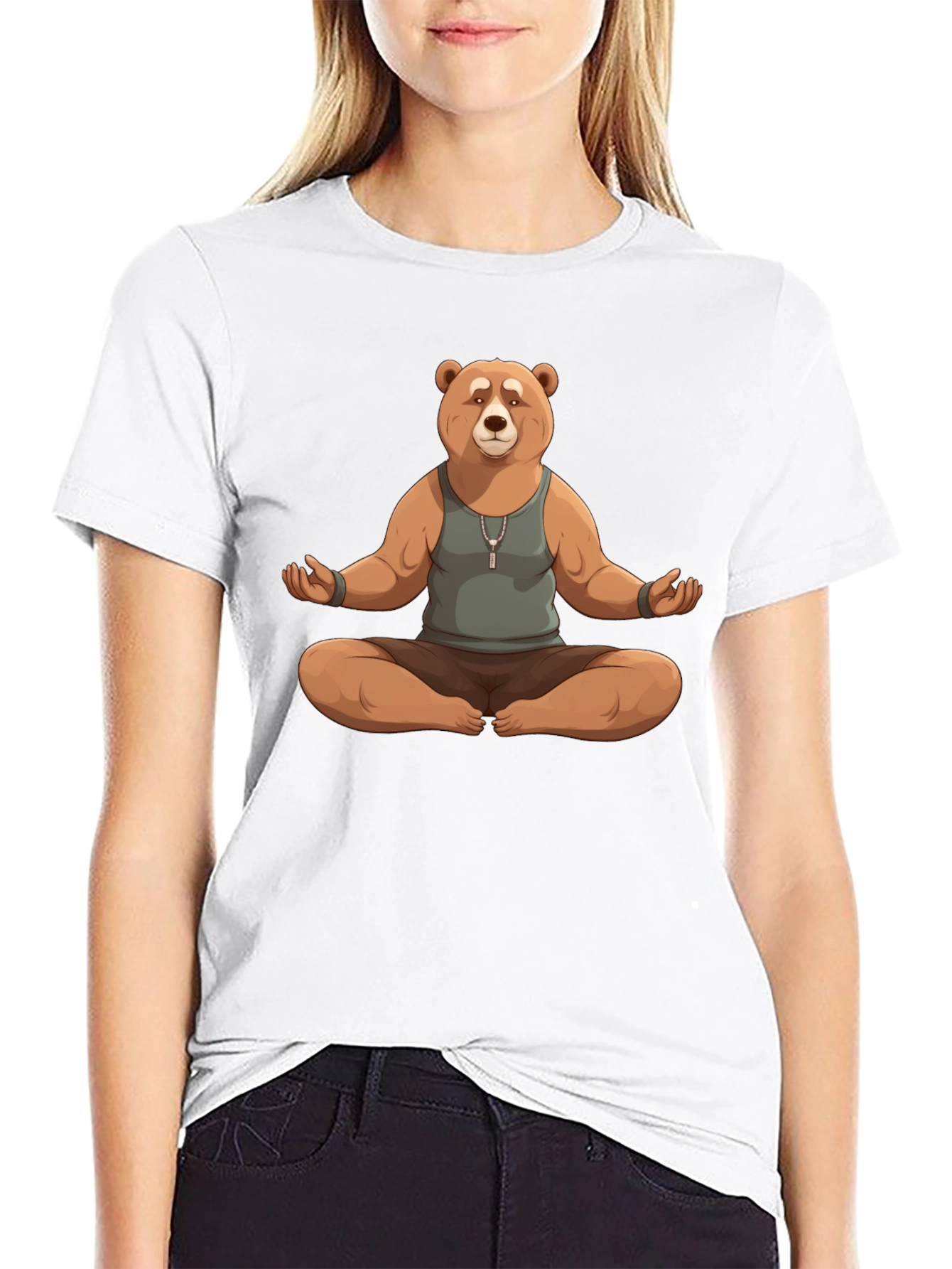 Meditating Bear Graphic Tee