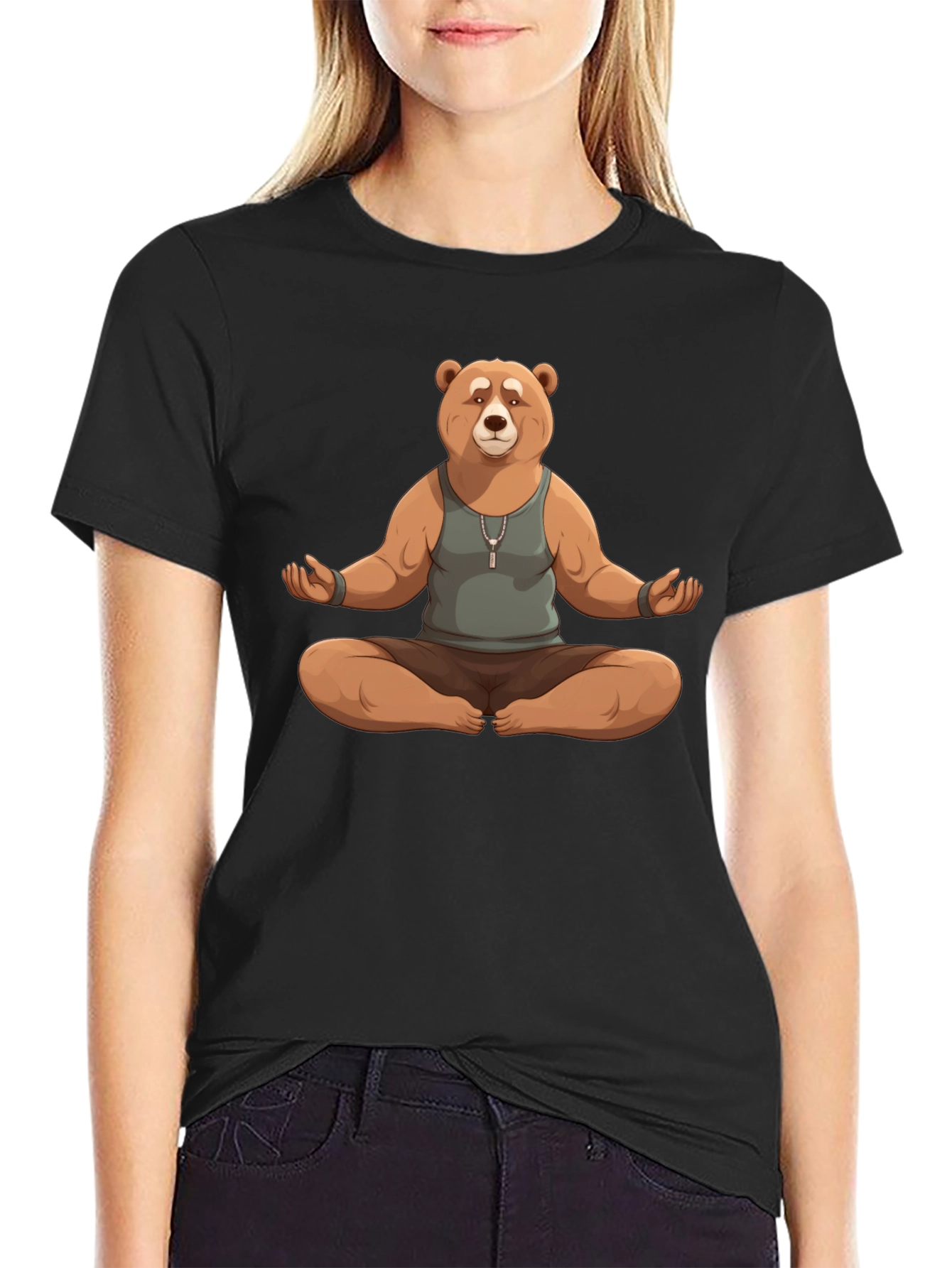 Meditating Bear Graphic Tee