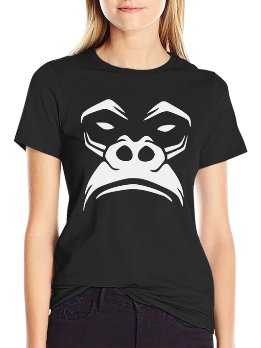 Black Gorilla Face Graphic Tee - Mens