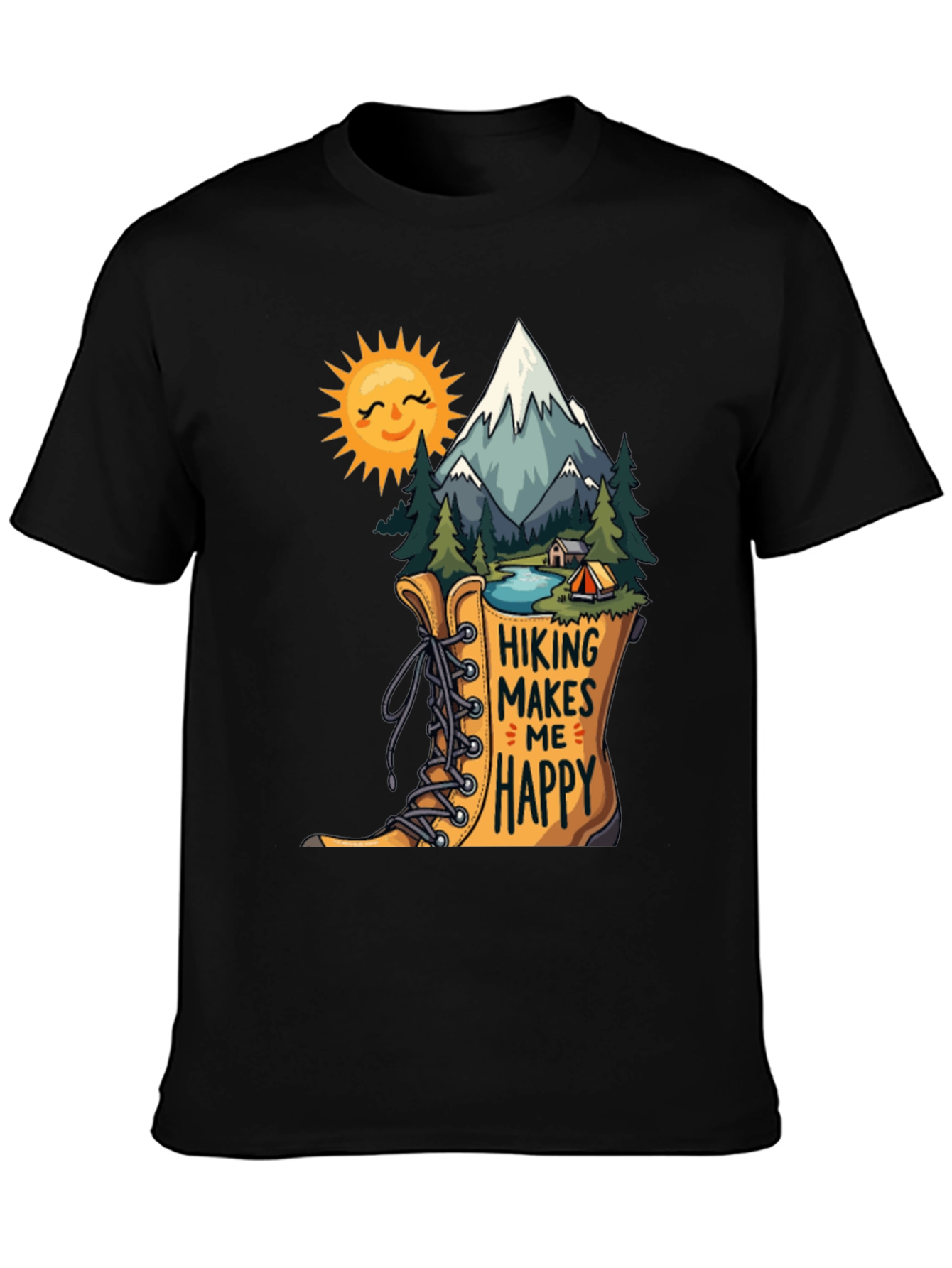 Hiking Makes Me Happy Graphic Tee