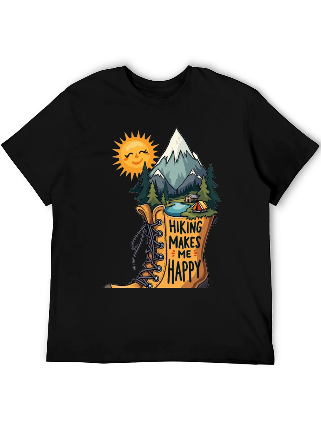 Hiking Makes Me Happy Graphic Tee