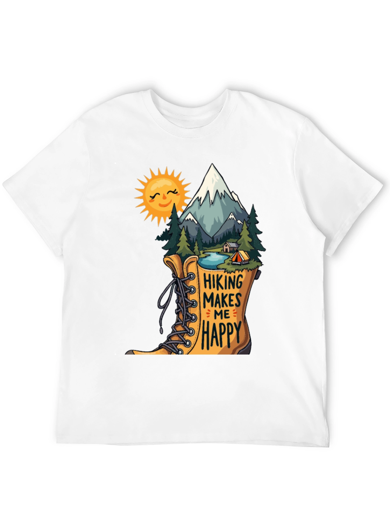 Hiking Makes Me Happy Graphic Tee