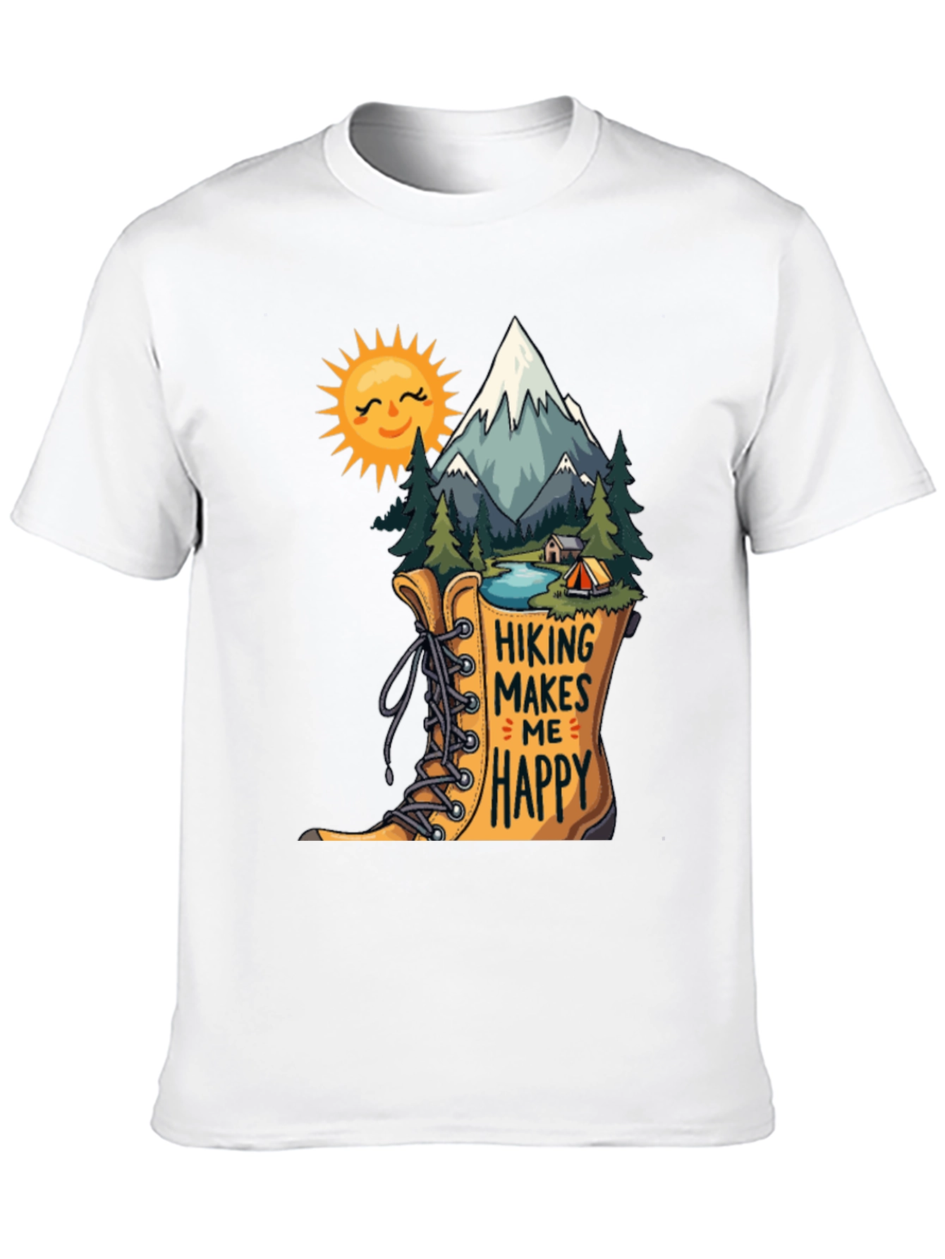 Hiking Makes Me Happy Graphic Tee
