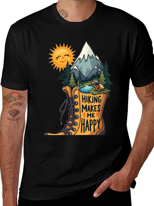 Hiking Makes Me Happy Graphic Tee
