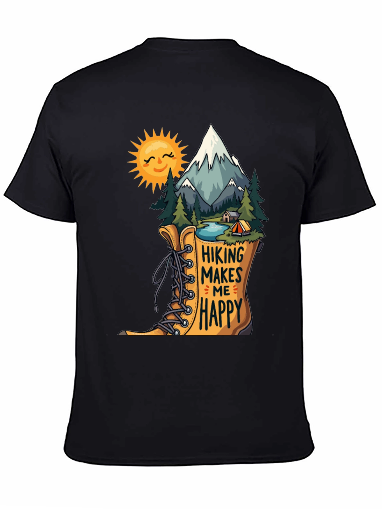 Hiking Makes Me Happy Graphic Tee