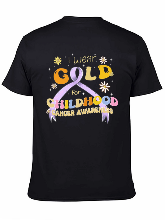 Childhood Cancer Awareness T-Shirt Gold Ribbon