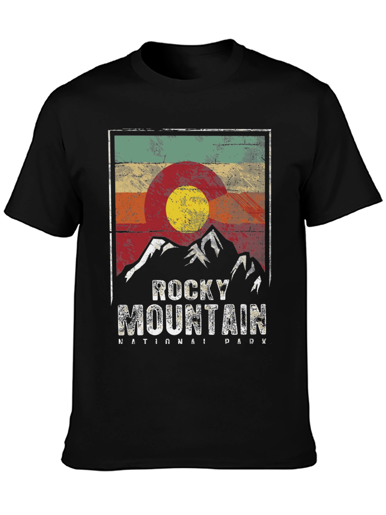 Rocky Mountain National Park Retro Graphic T-Shirt