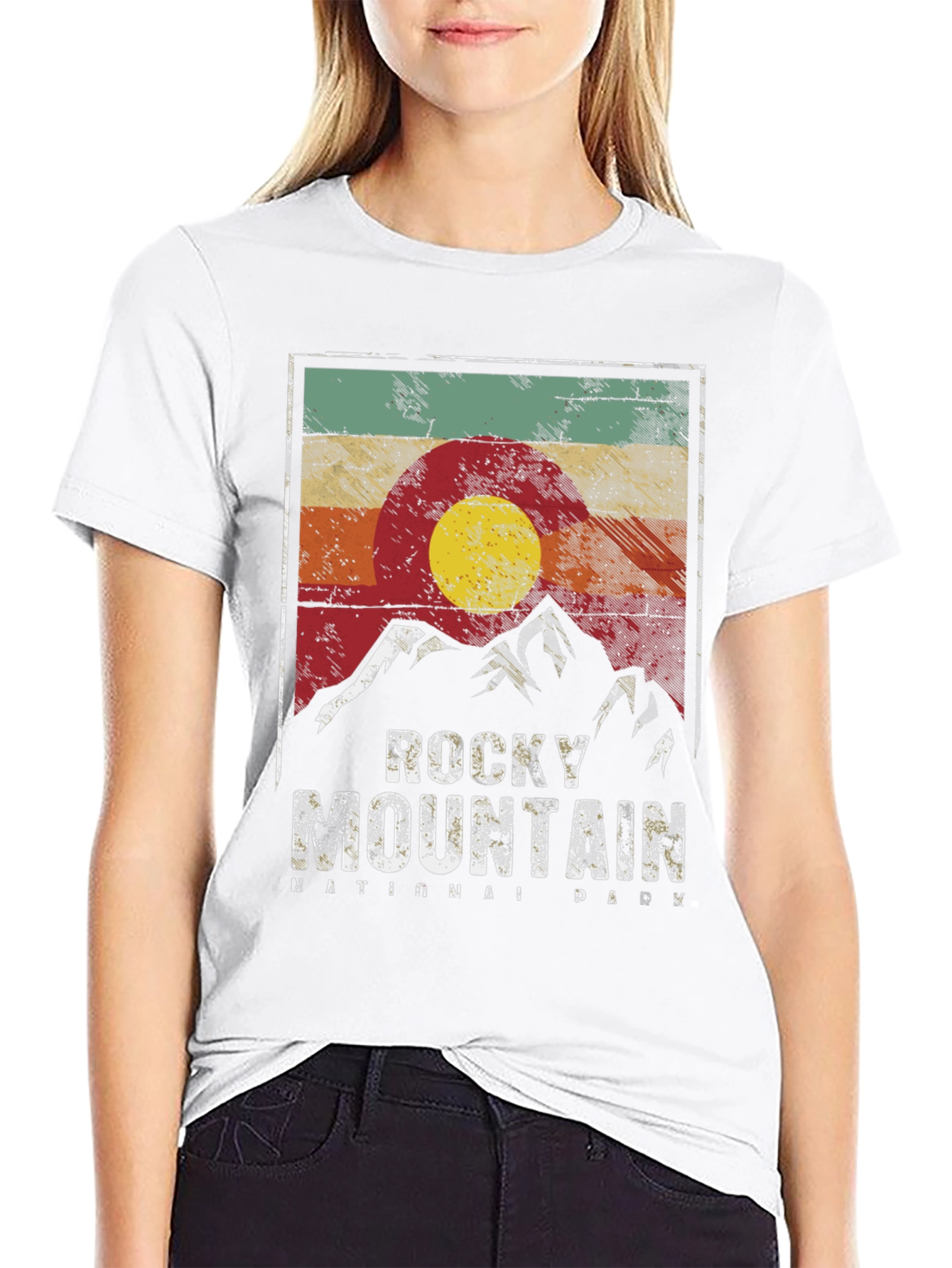 Rocky Mountain National Park Retro Graphic T-Shirt
