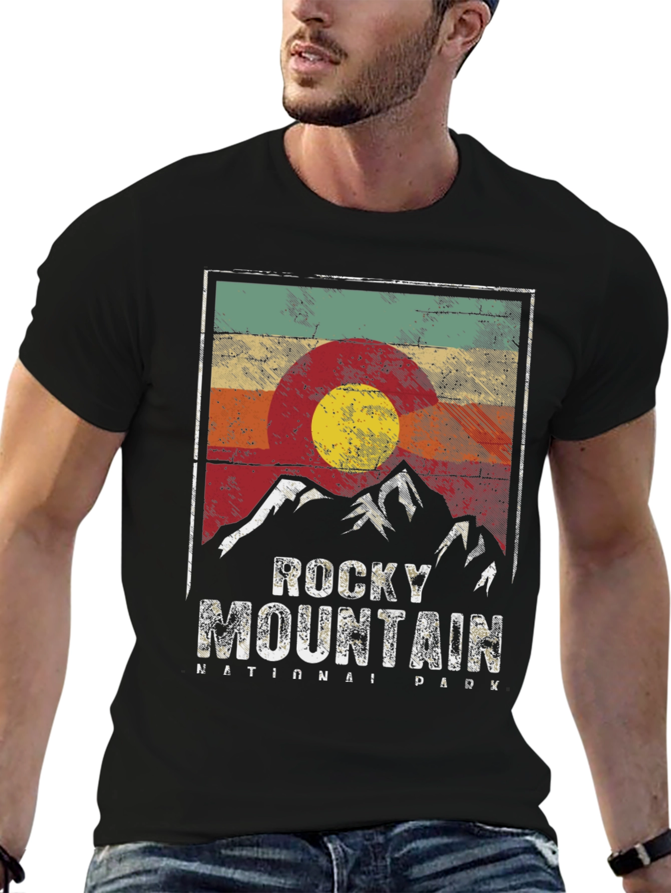 Rocky Mountain National Park Retro Graphic T-Shirt