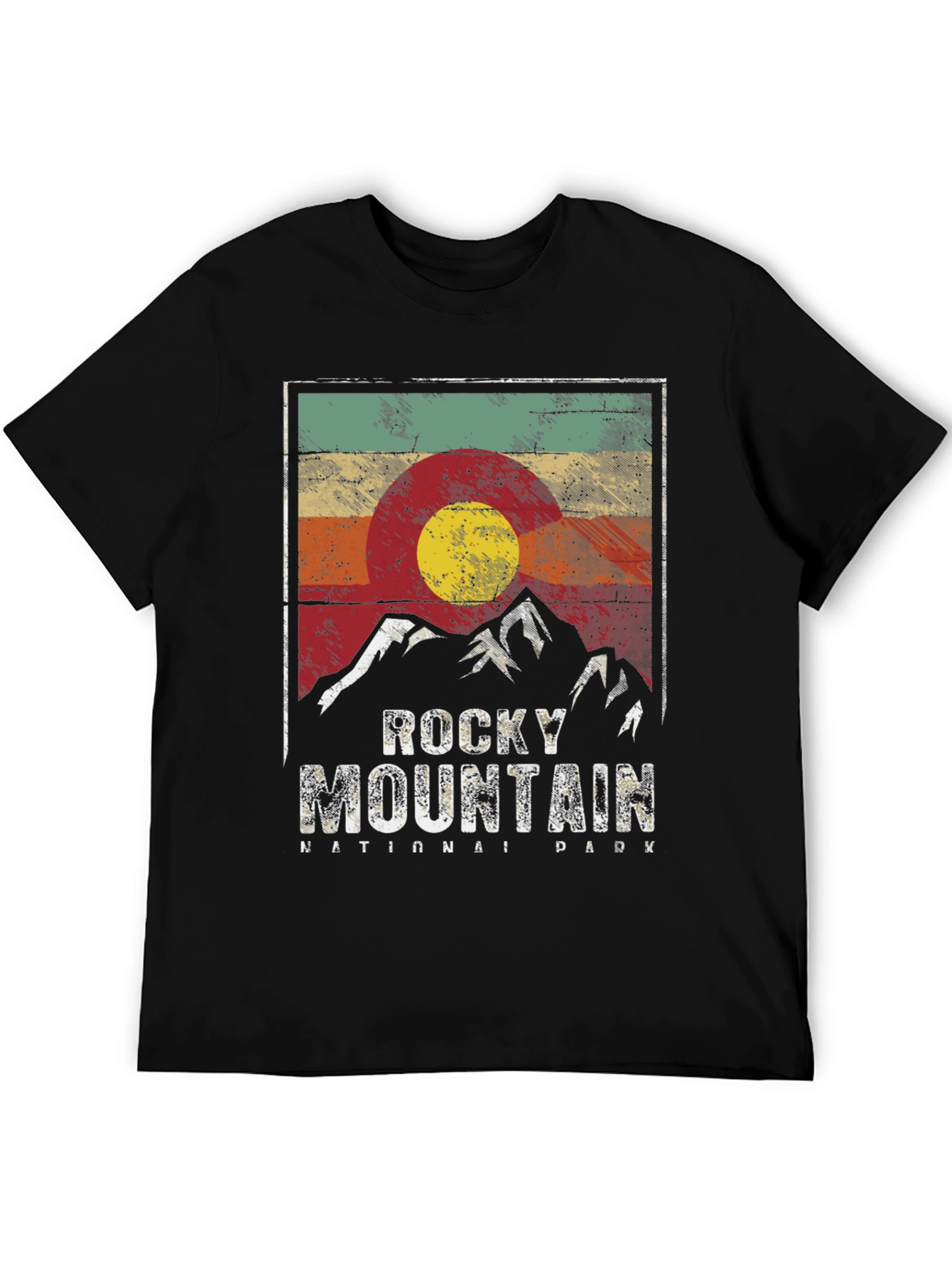 Rocky Mountain National Park Retro Graphic T-Shirt
