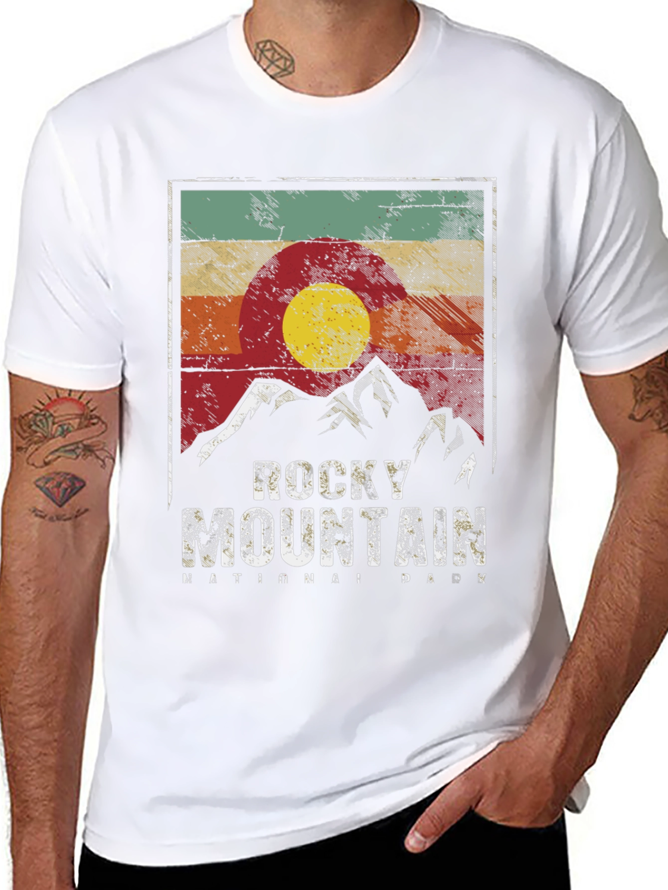 Rocky Mountain National Park Retro Graphic T-Shirt