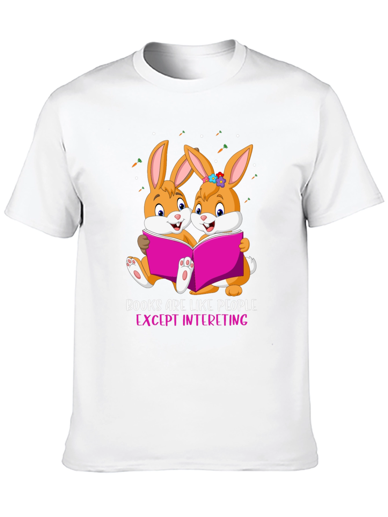 Bunny Bookworm T-Shirt - Books Are Like People