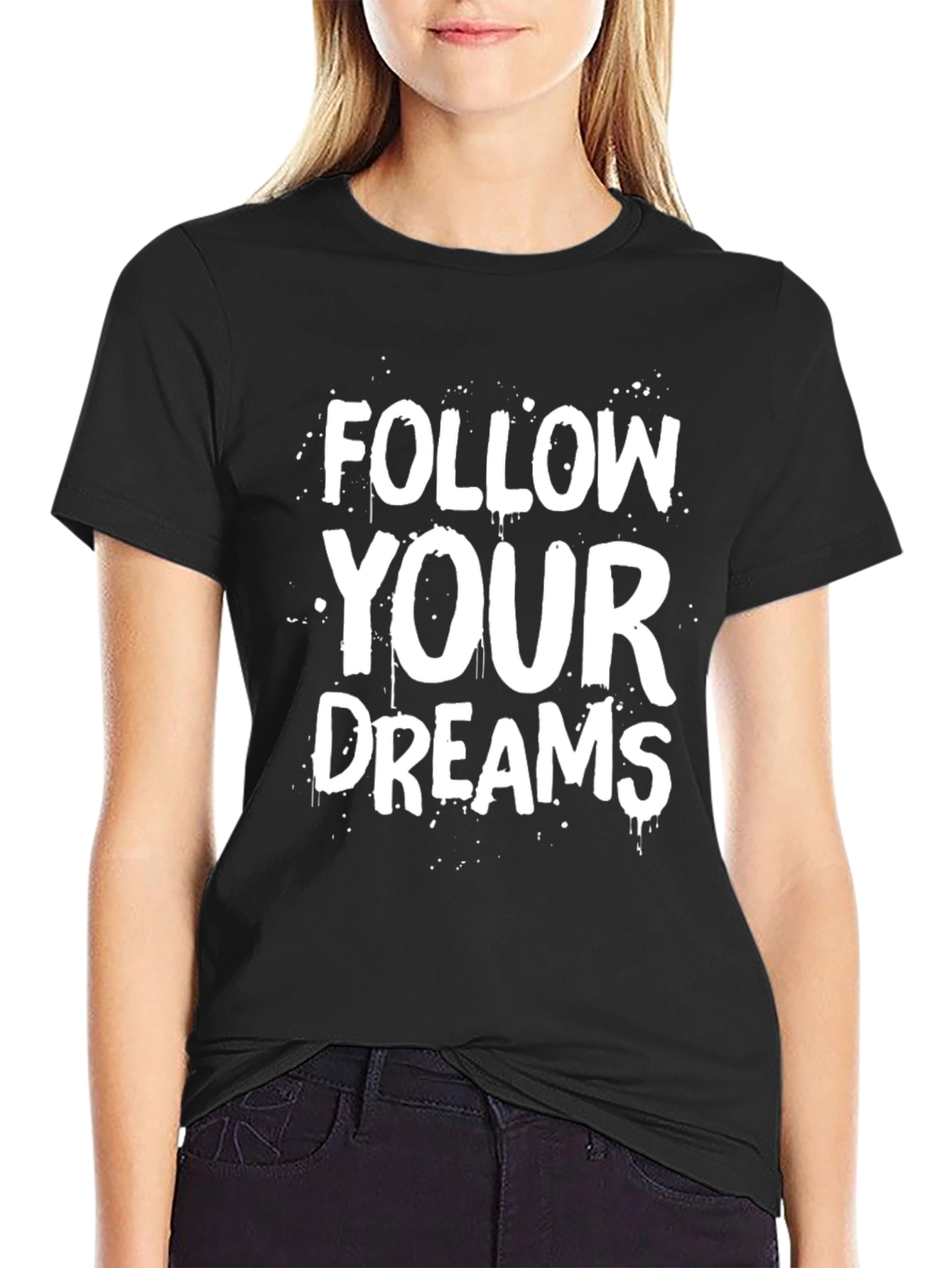 Follow Your Dreams Graphic Tee - Black