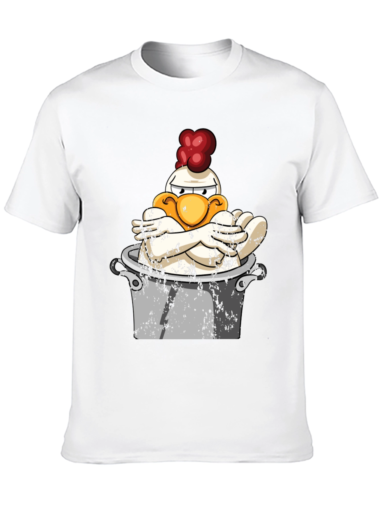 Funny Chicken in Pot Graphic Tee - Unisex