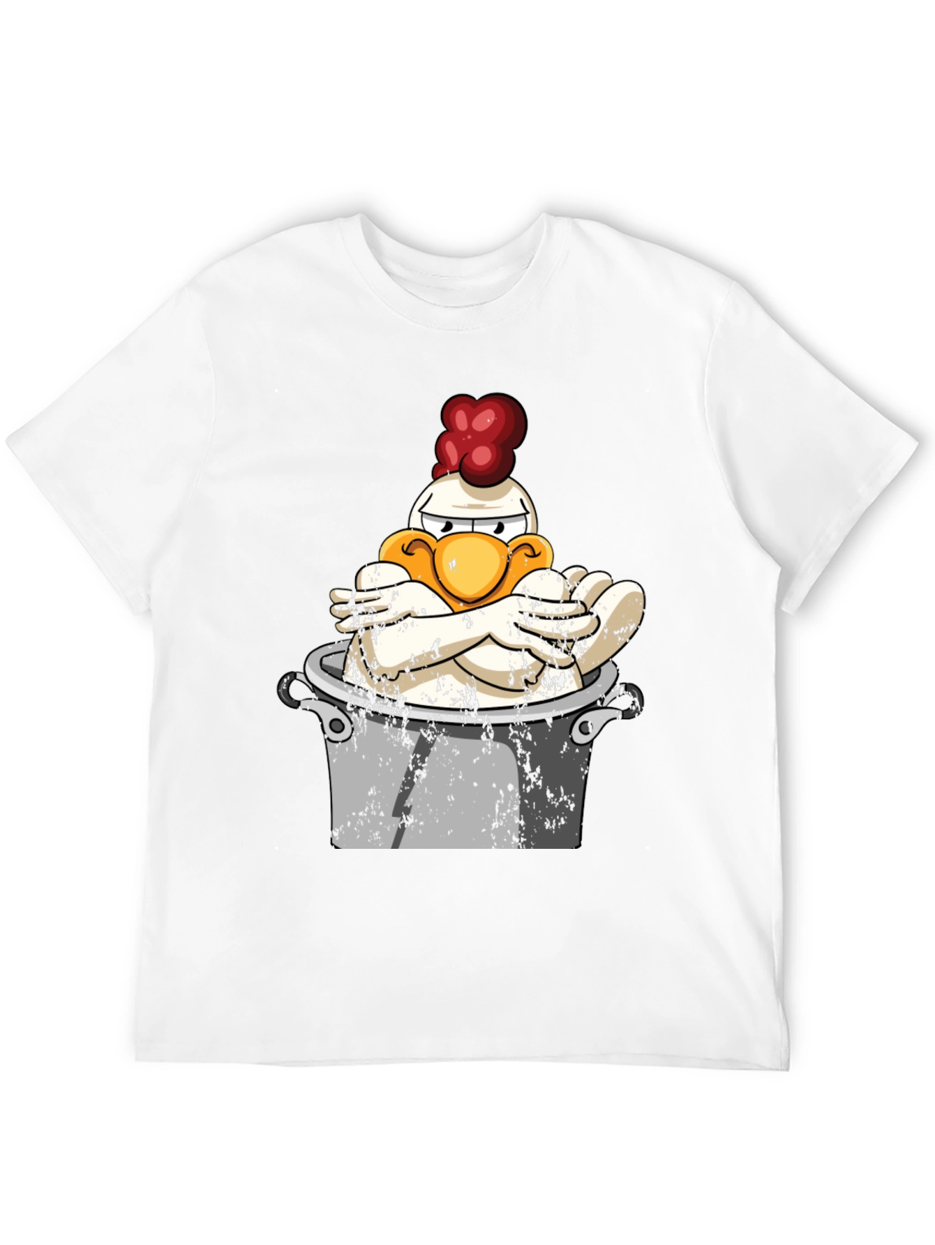 Funny Chicken in Pot Graphic Tee - Unisex