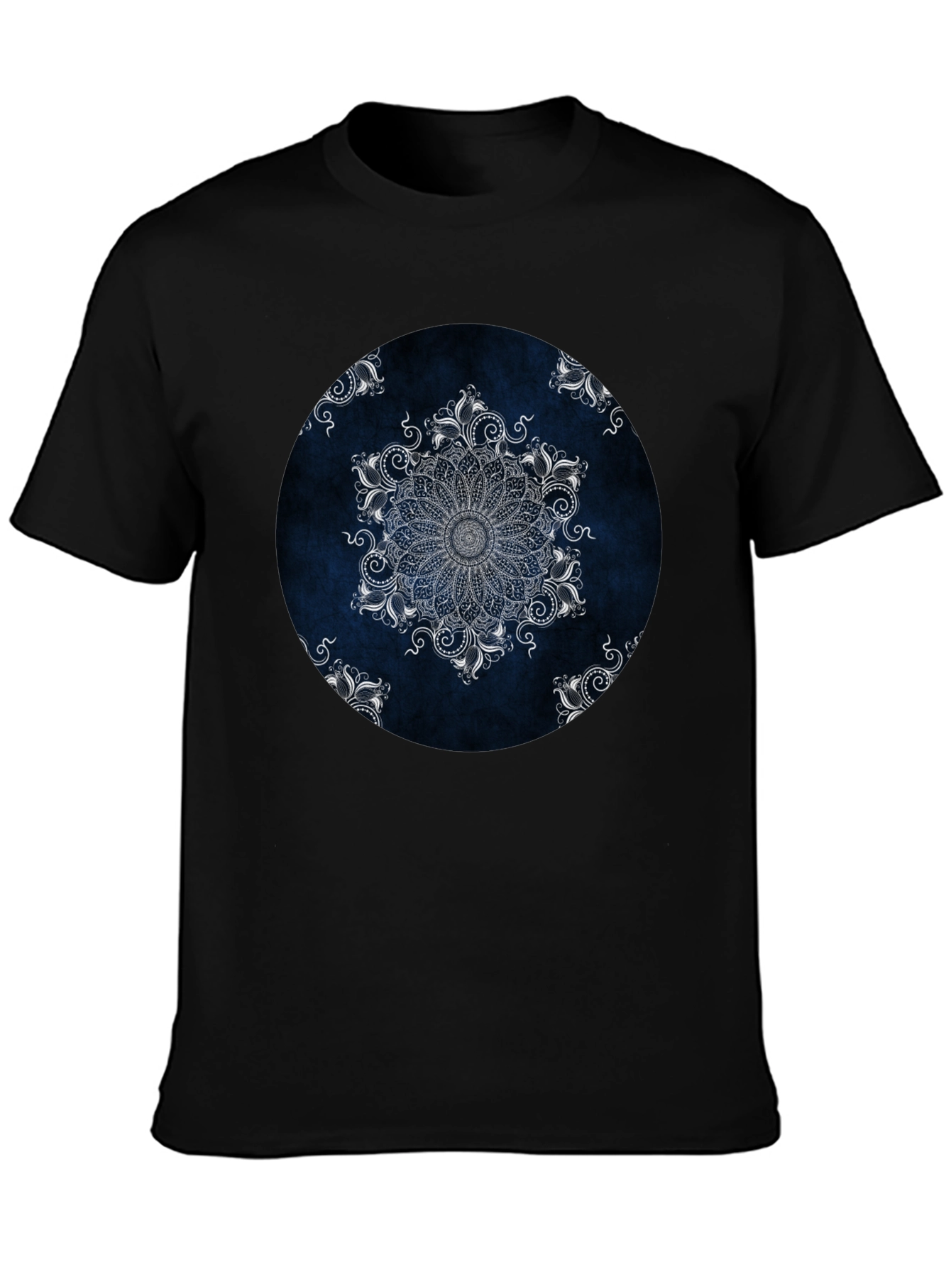 Mandala Graphic Tee - Stylish Mens Black T-Shirt