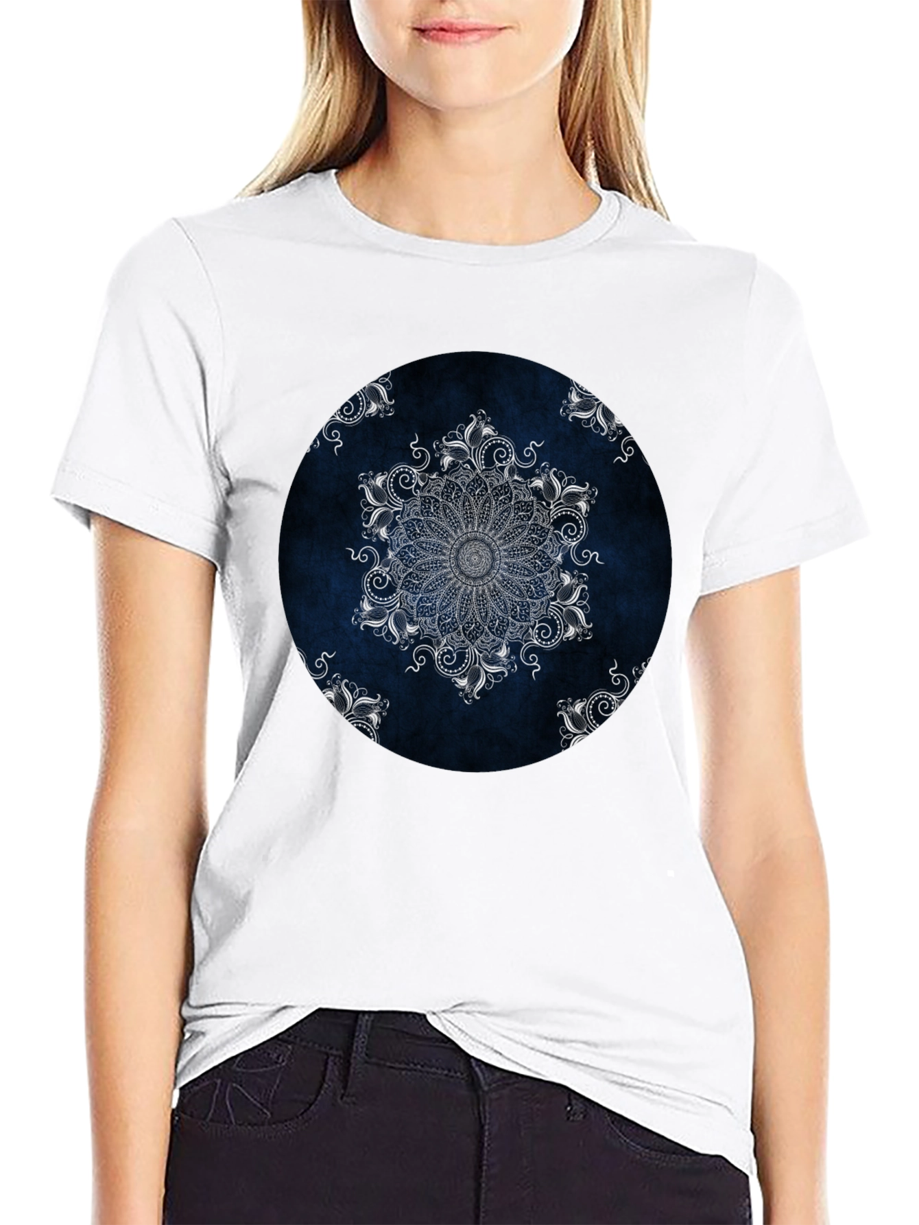 Mandala Graphic Tee - Stylish Mens Black T-Shirt