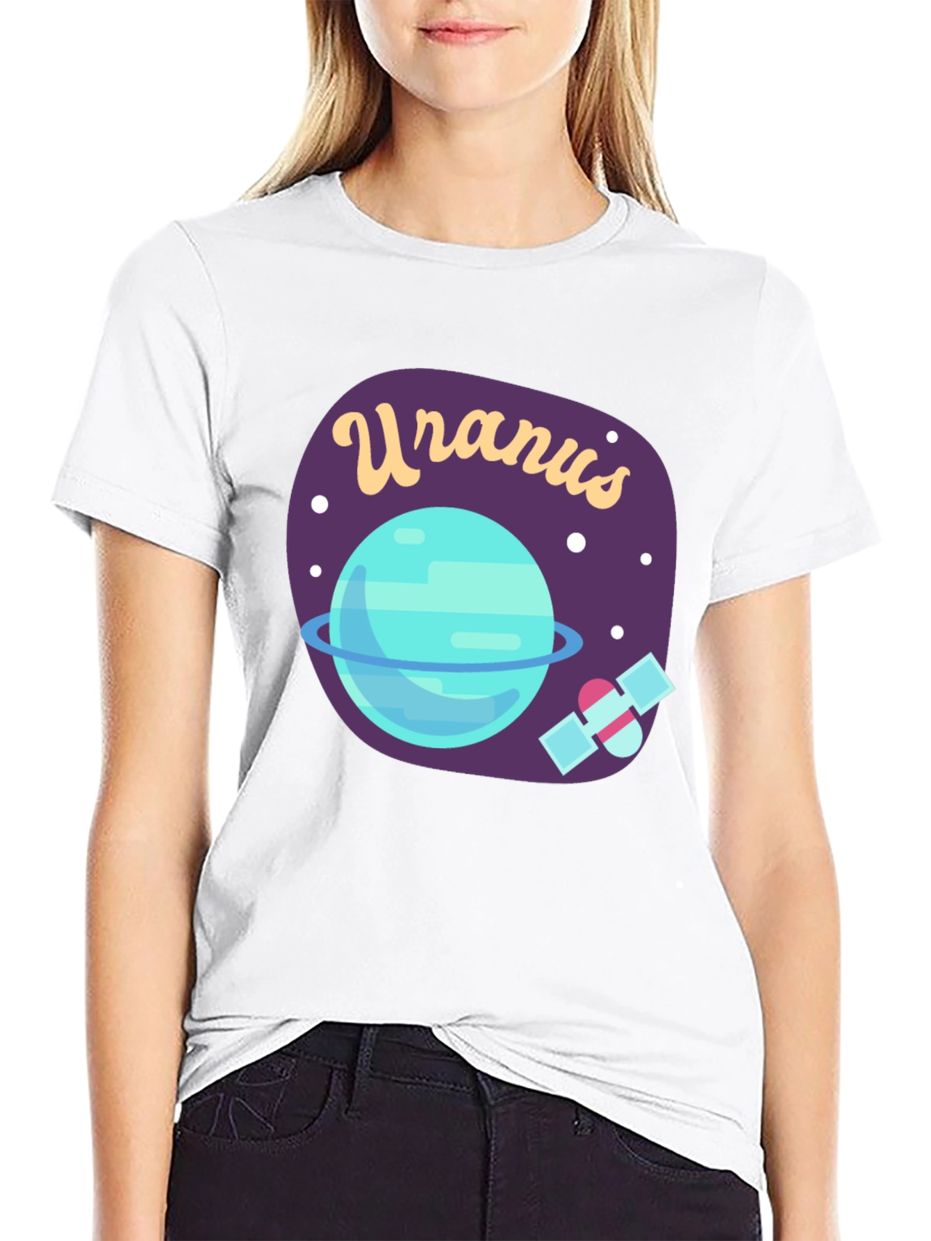 Uranus Planet Graphic T-Shirt - Space Design Tee