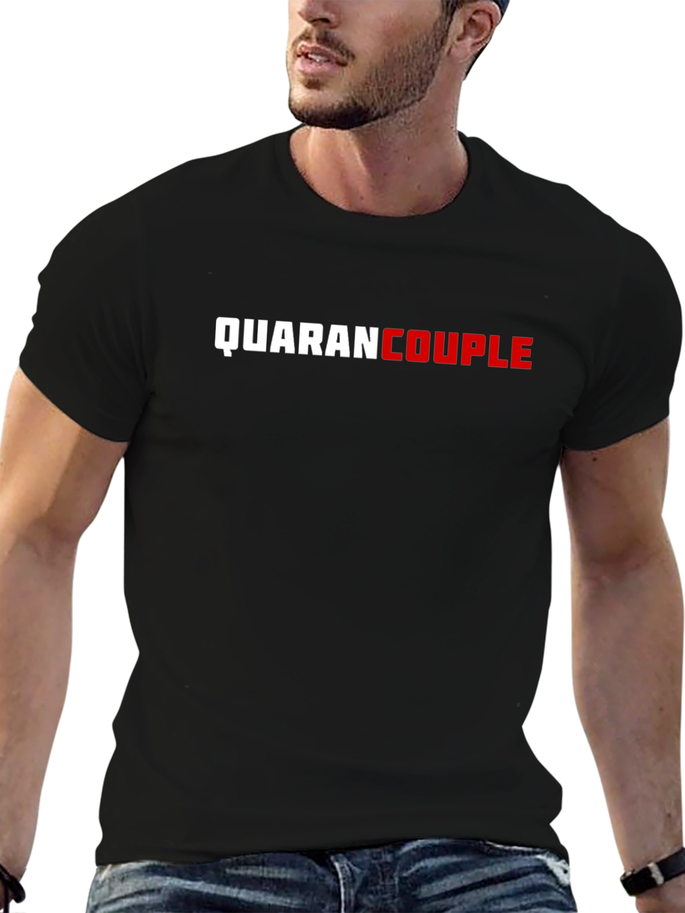QuaranCouple T-Shirt - Black Crew Neck