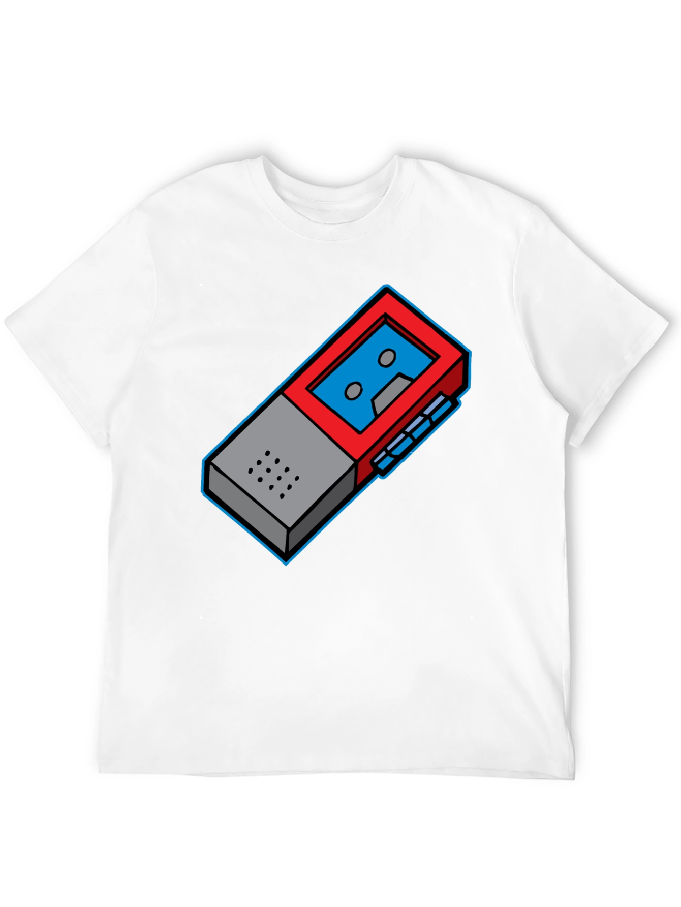 Retro Cassette Player Graphic Tee - Cool Geeky Style