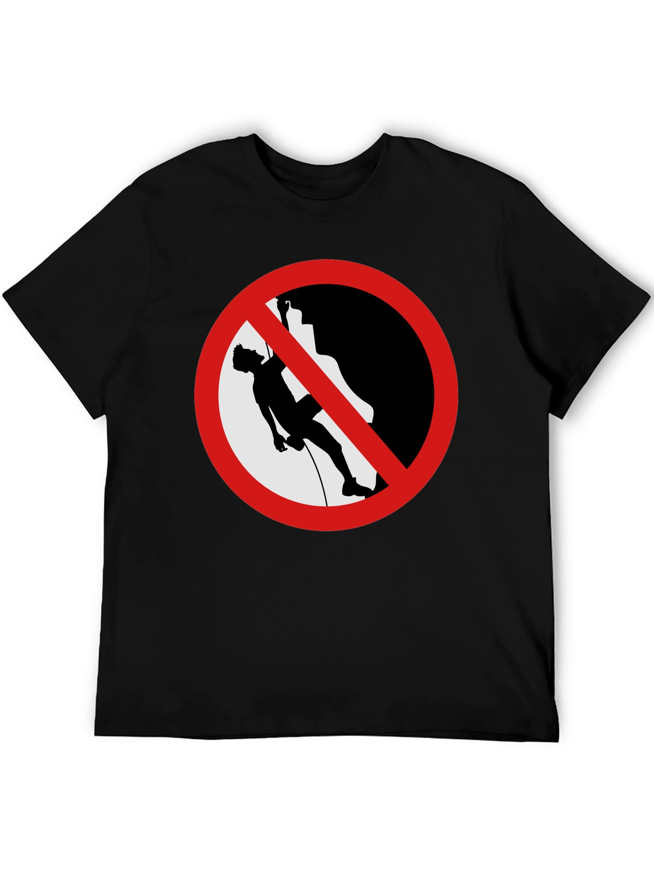No Climbing Black Graphic T-Shirt