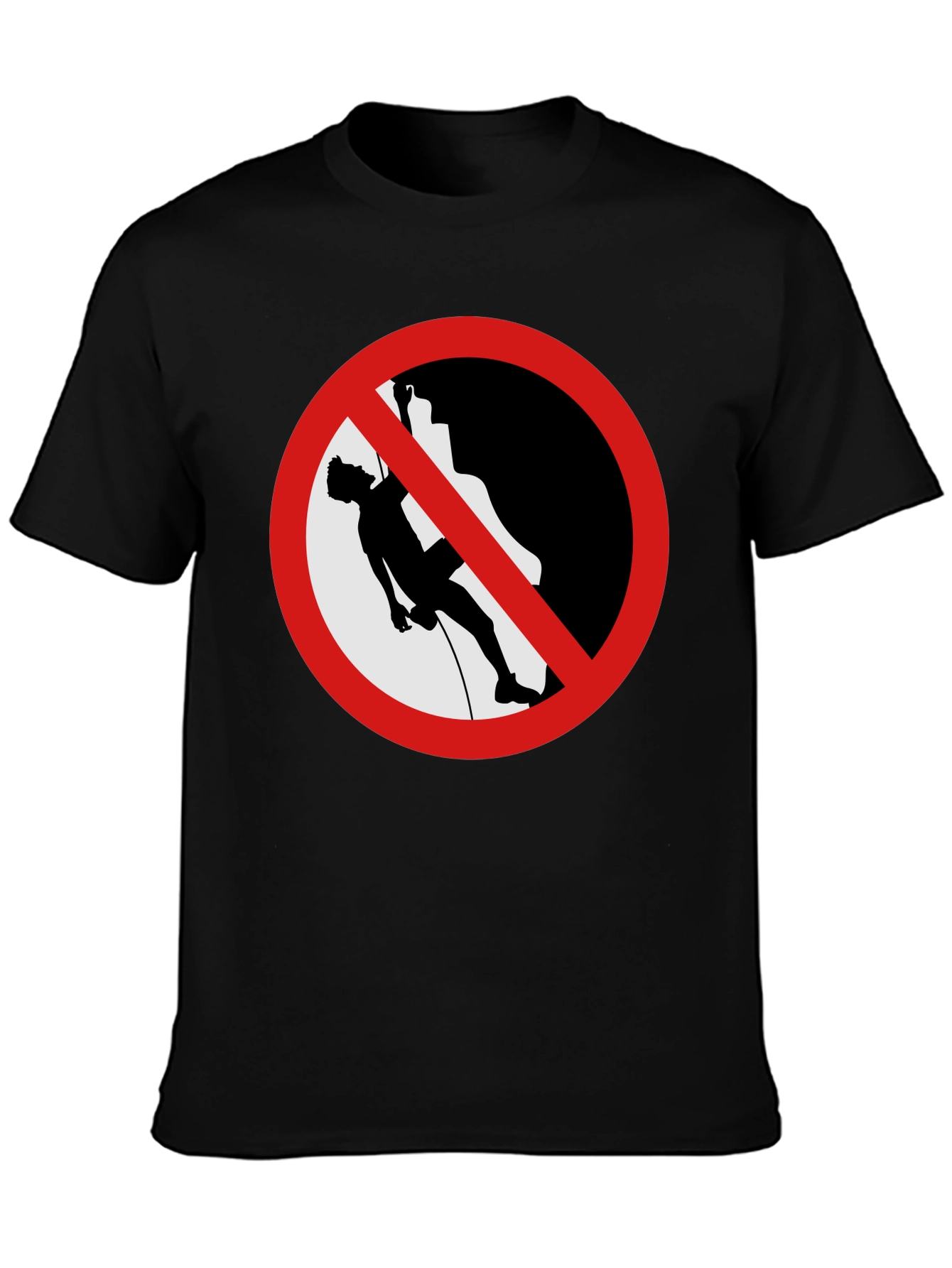 No Climbing Black Graphic T-Shirt