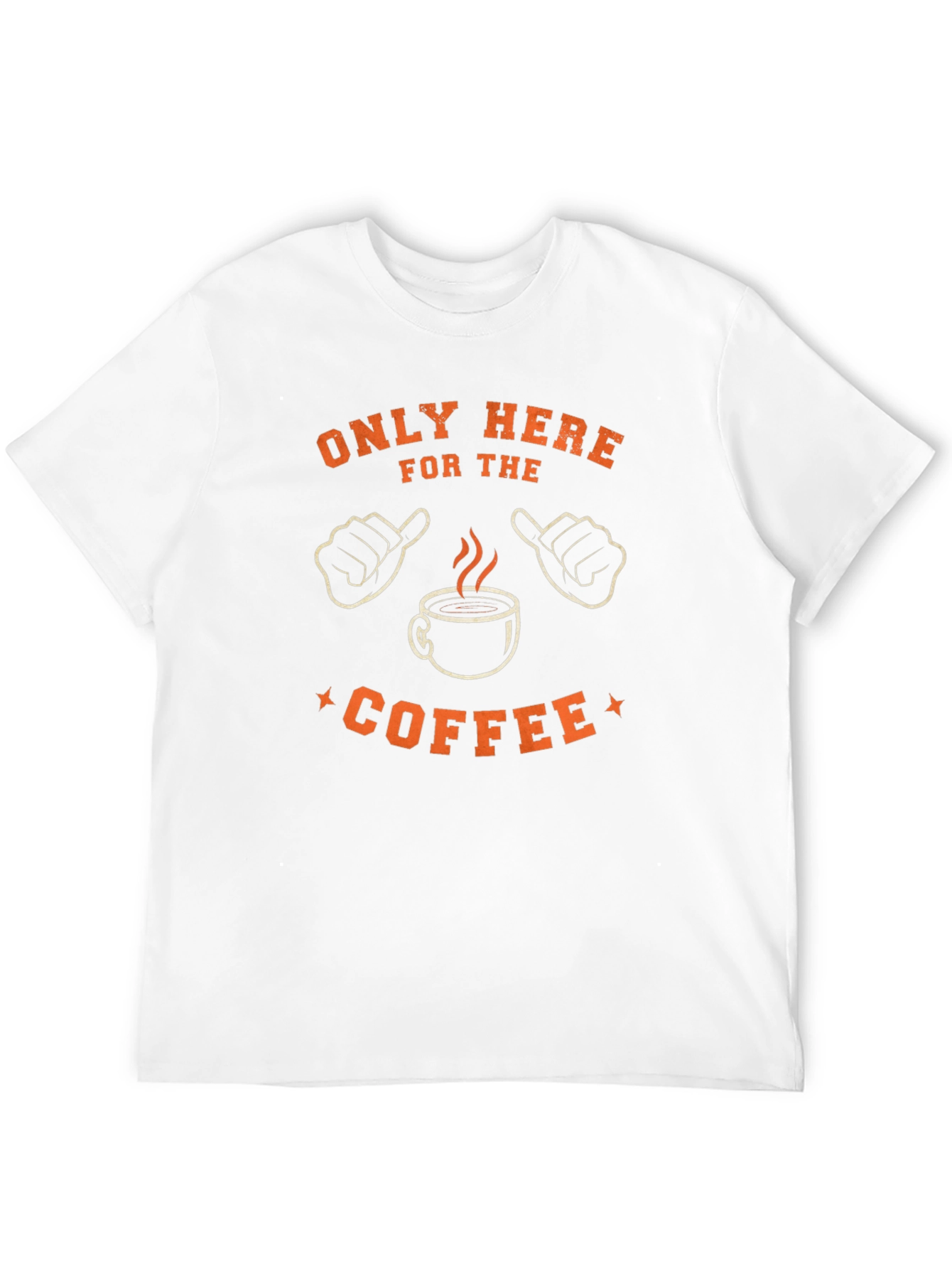Only Here For The Coffee Black Graphic Tee
