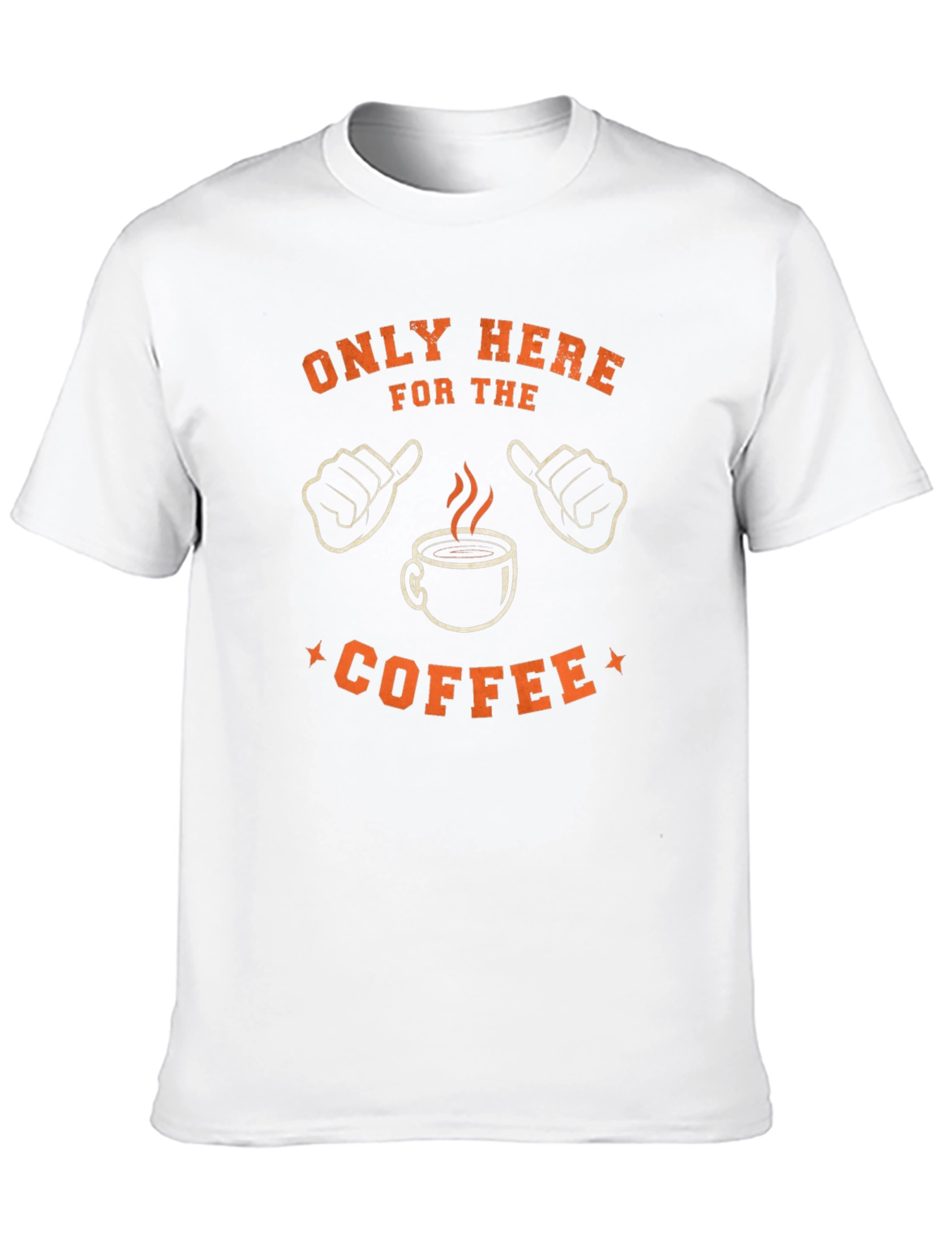 Only Here For The Coffee Black Graphic Tee