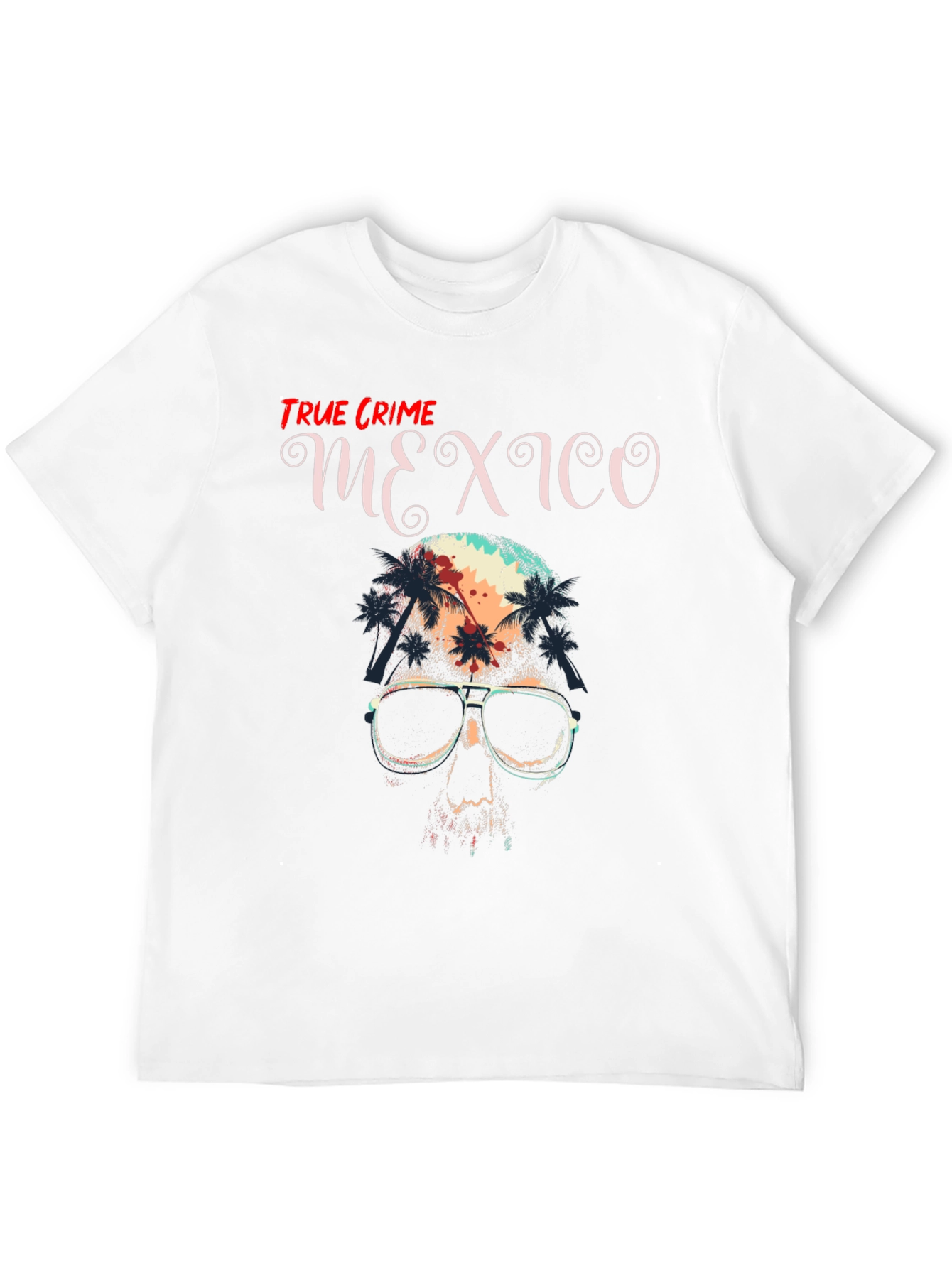True Crime Mexico Skull Graphic Tee