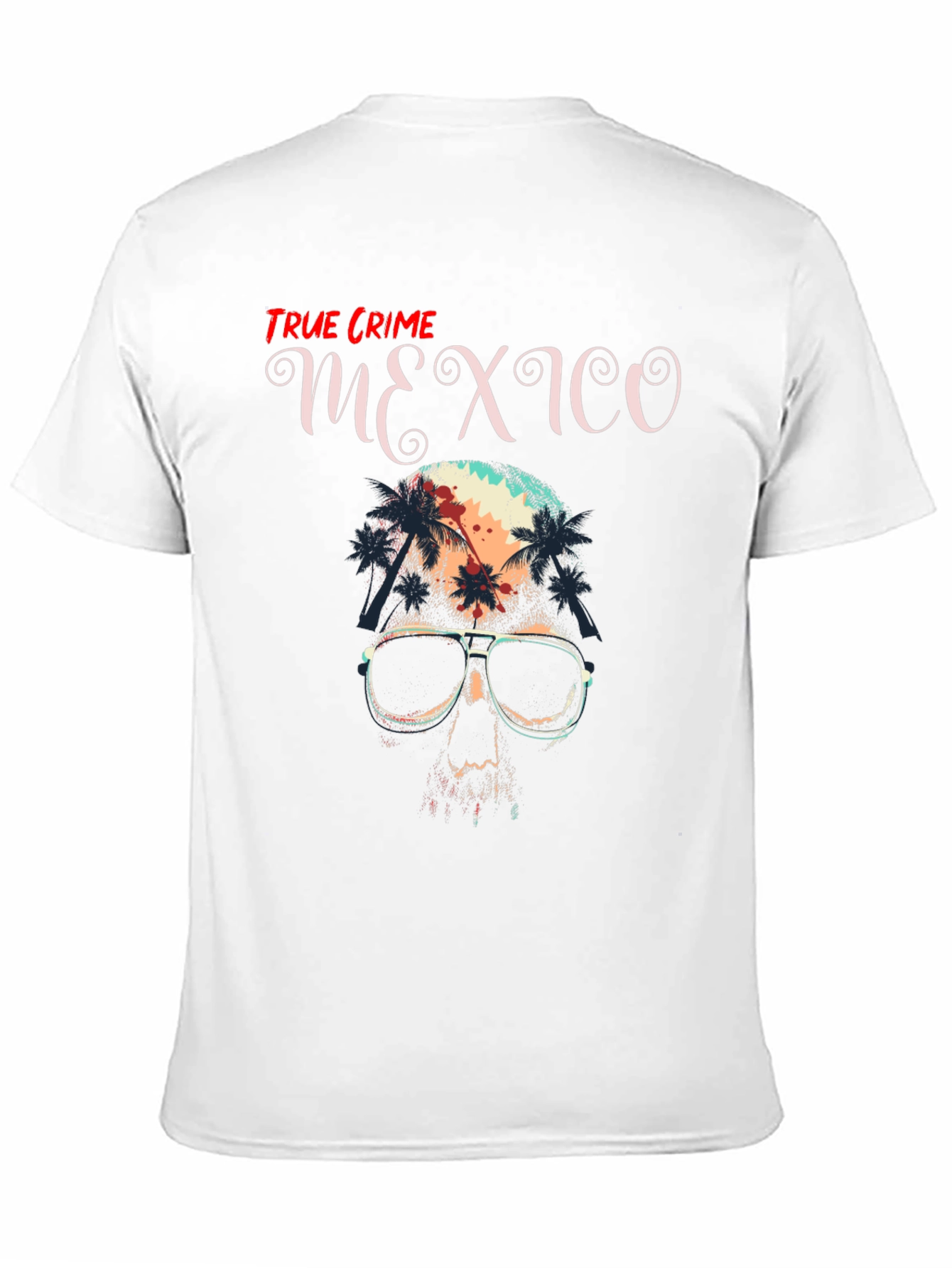 True Crime Mexico Skull Graphic Tee