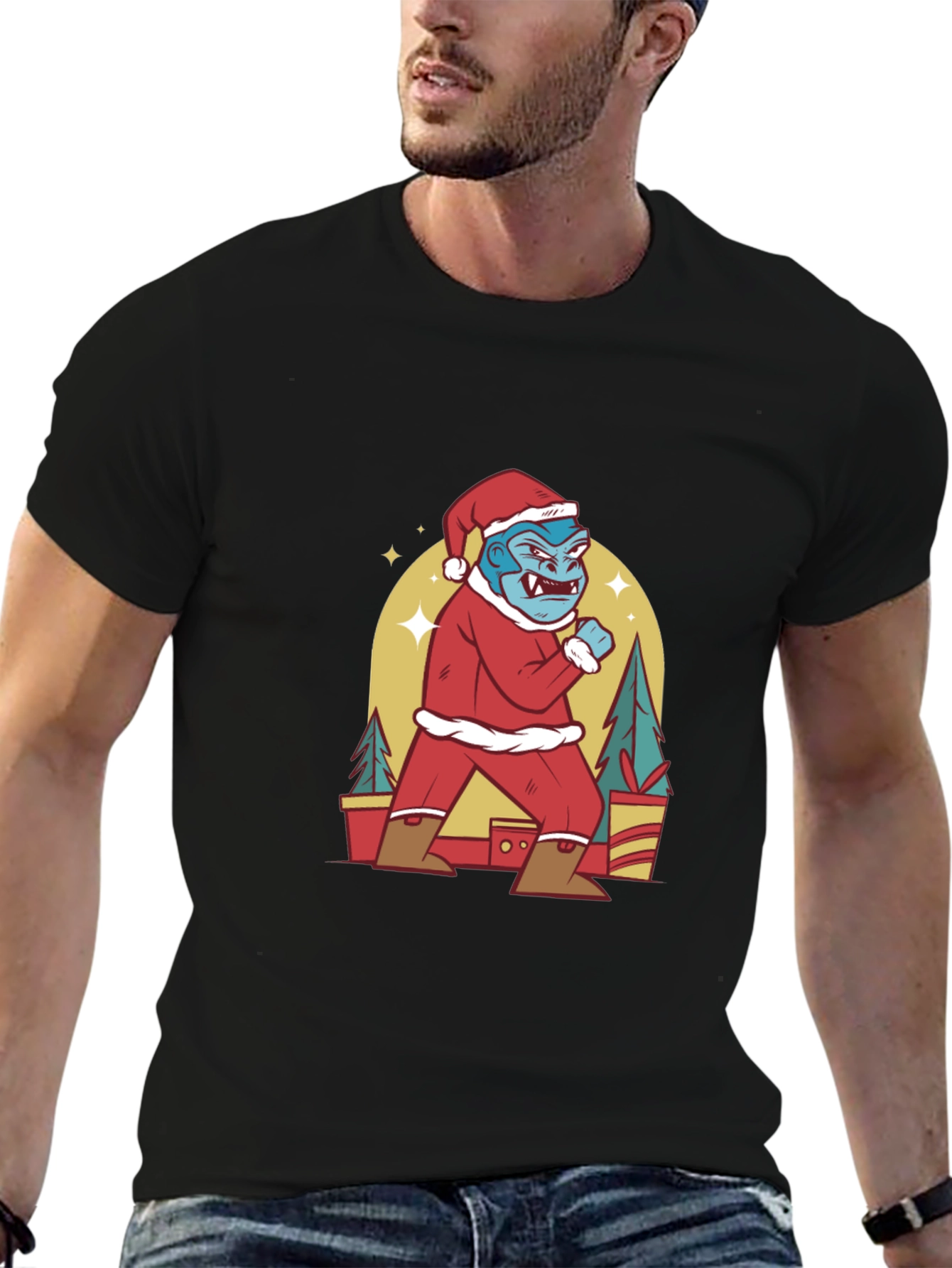 Festive Gorilla Christmas T-Shirt