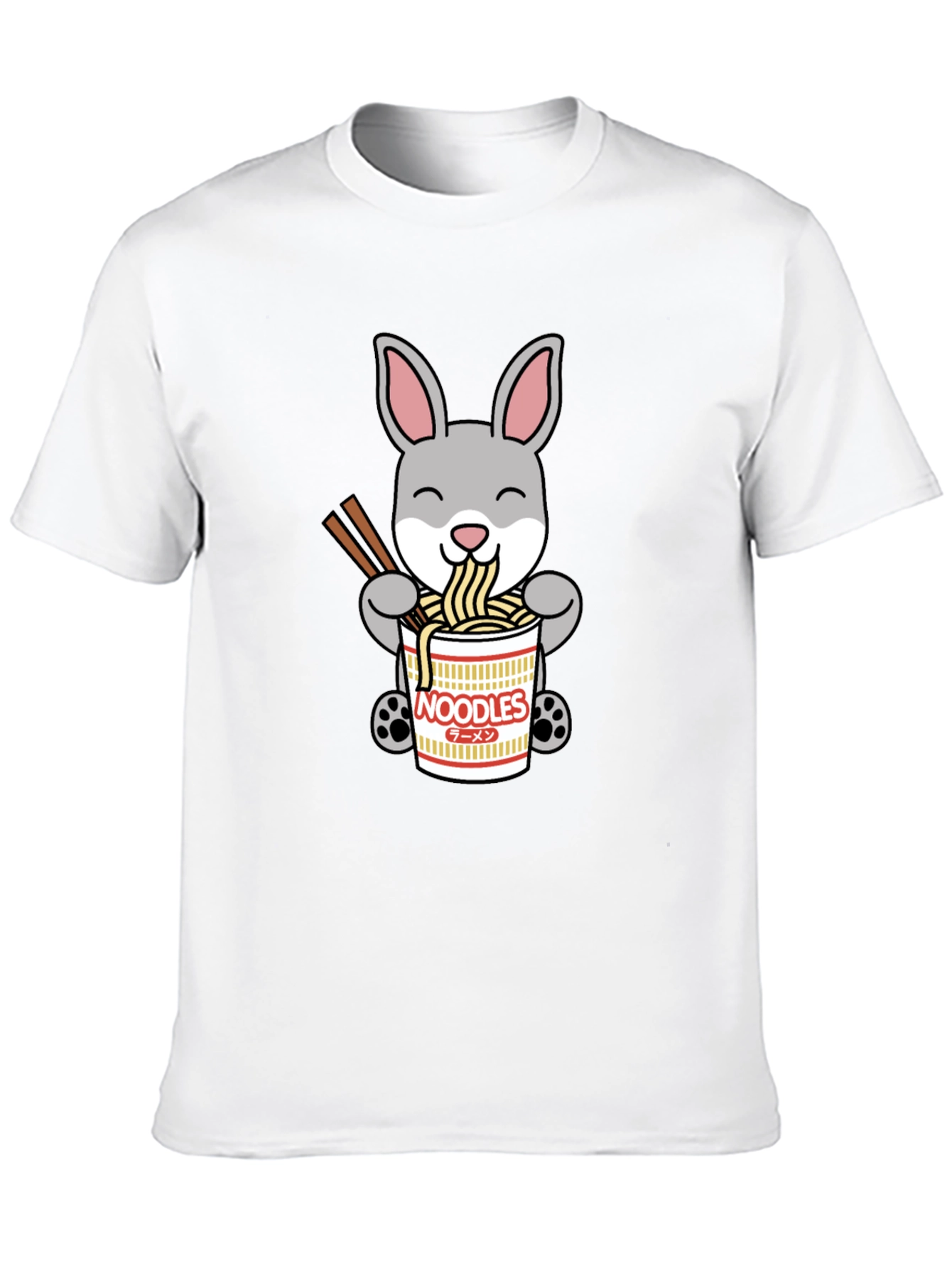 Rabbit Ramen T-Shirt - Cute Noodle Bunny Tee