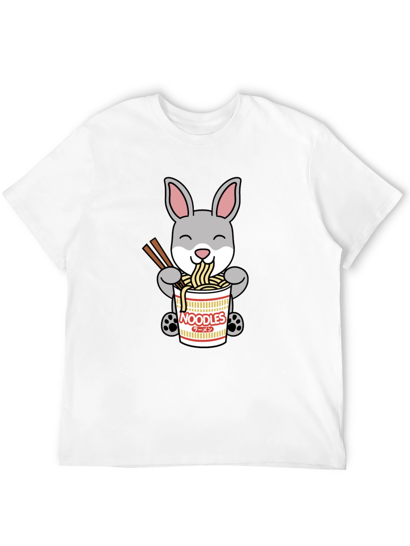 Rabbit Ramen T-Shirt - Cute Noodle Bunny Tee