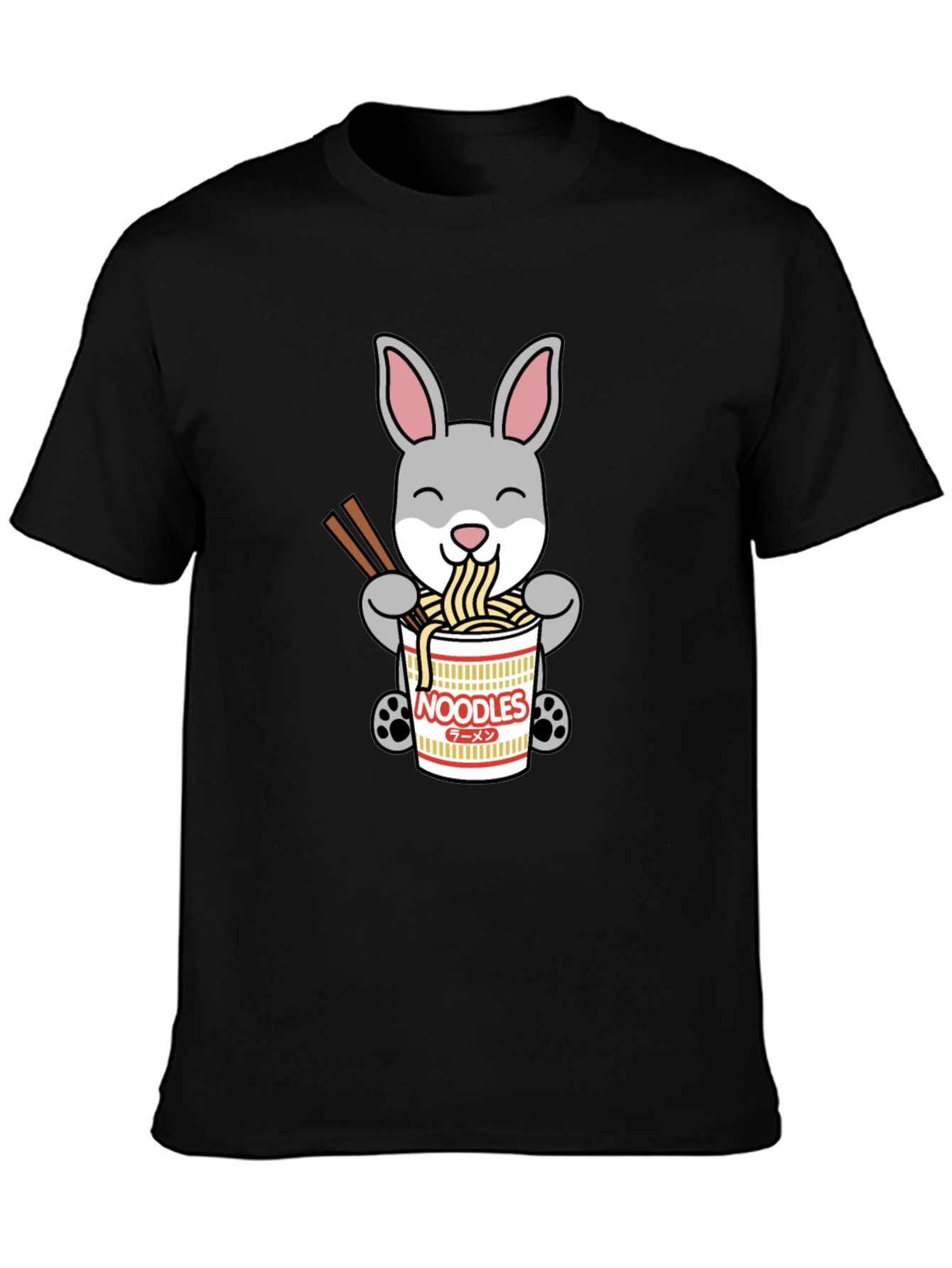 Rabbit Ramen T-Shirt - Cute Noodle Bunny Tee