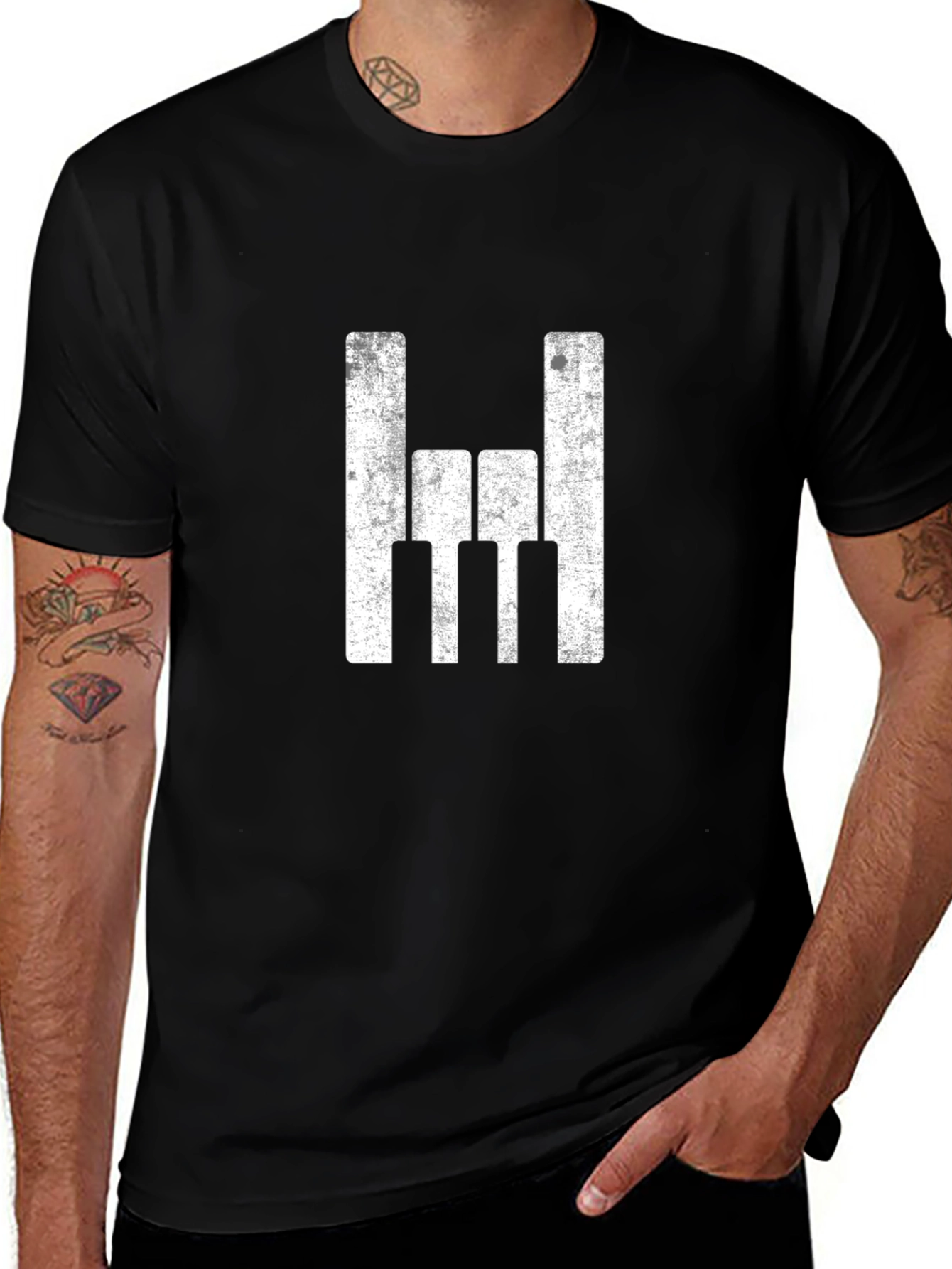 Piano Rock T-Shirt - Distressed Graphic Tee