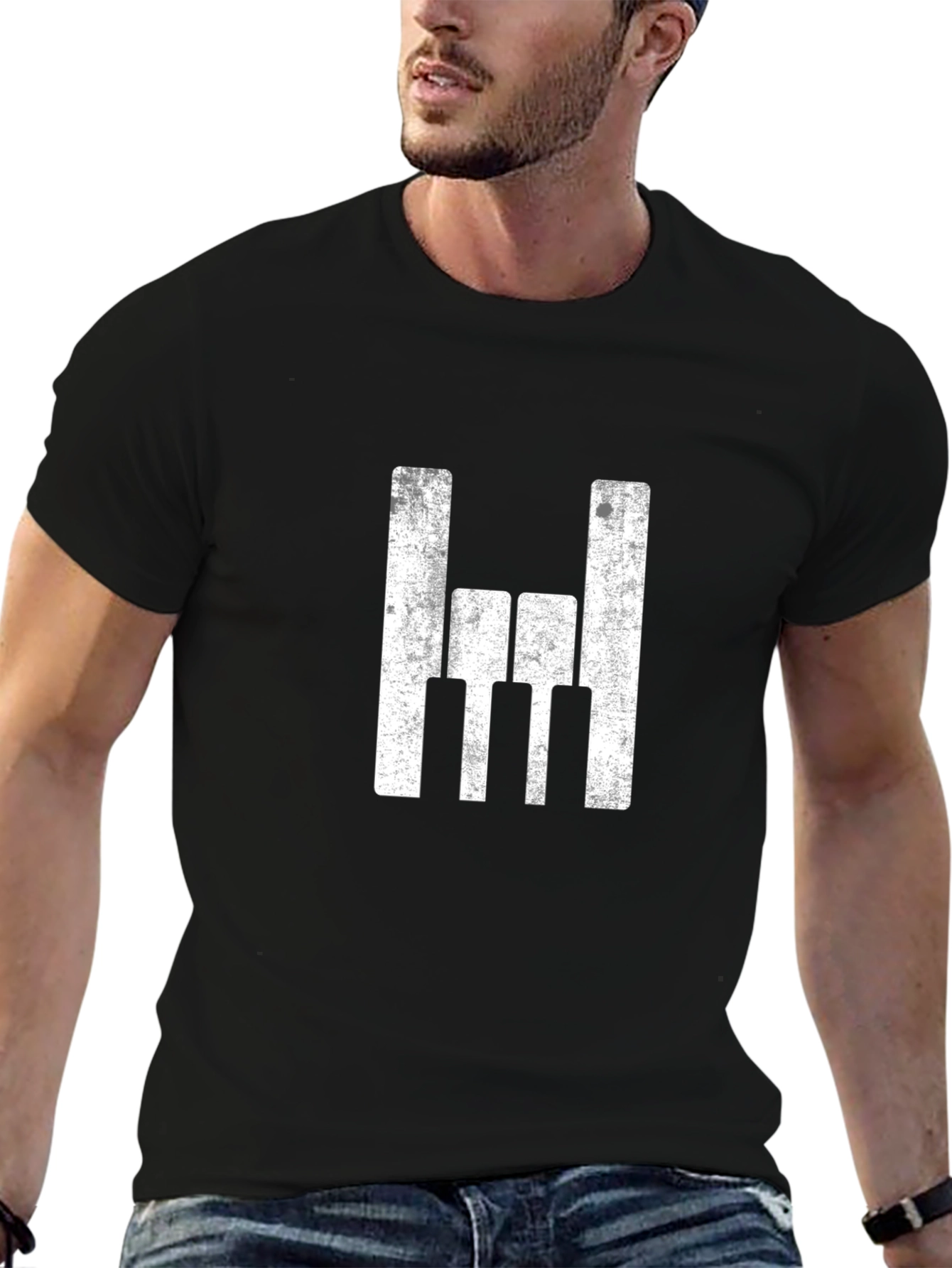 Piano Rock T-Shirt - Distressed Graphic Tee
